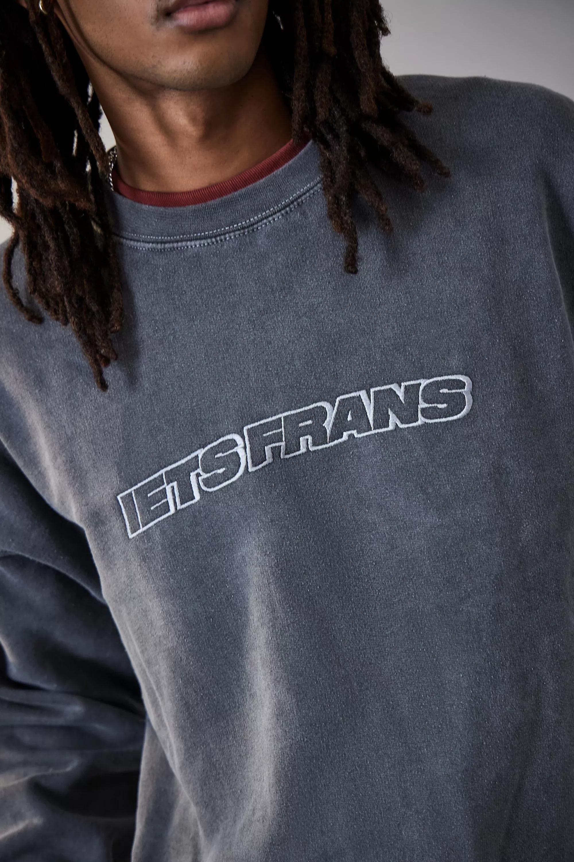 Black Washed Embroidered Sweatshirt, , medium