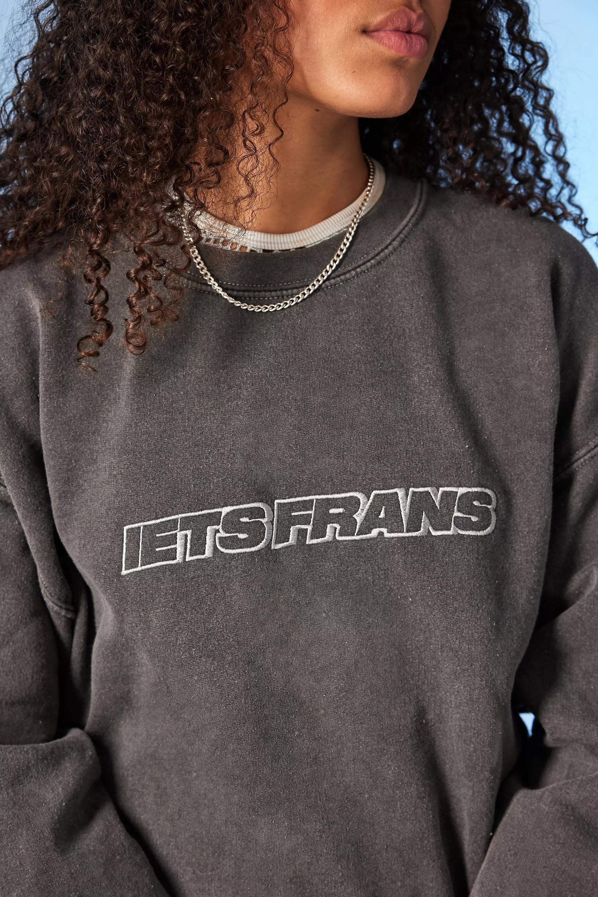 Black Washed Embroidered Sweatshirt, , large image number 5