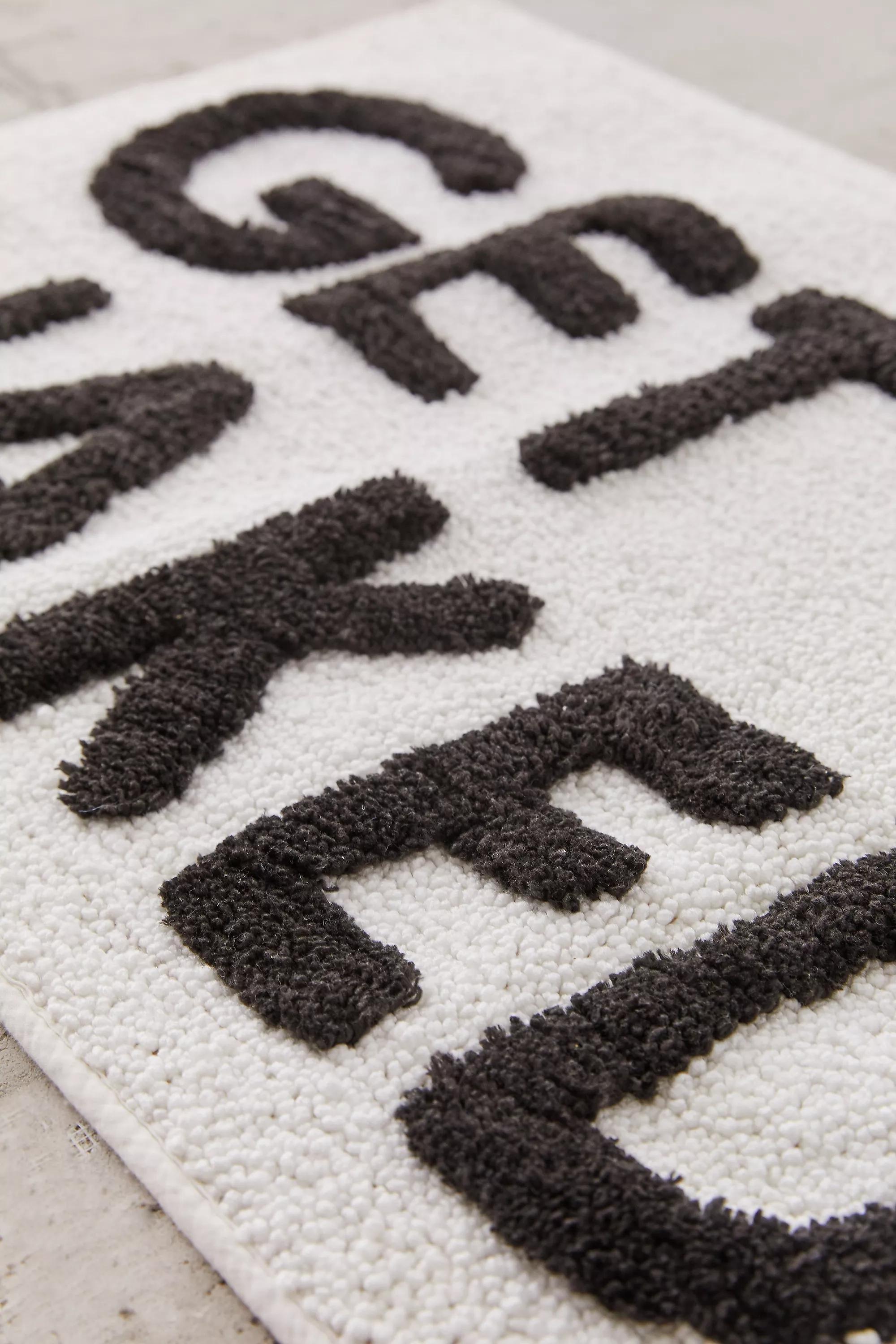Black Get Naked Bath Mat, B&W, large image number 2