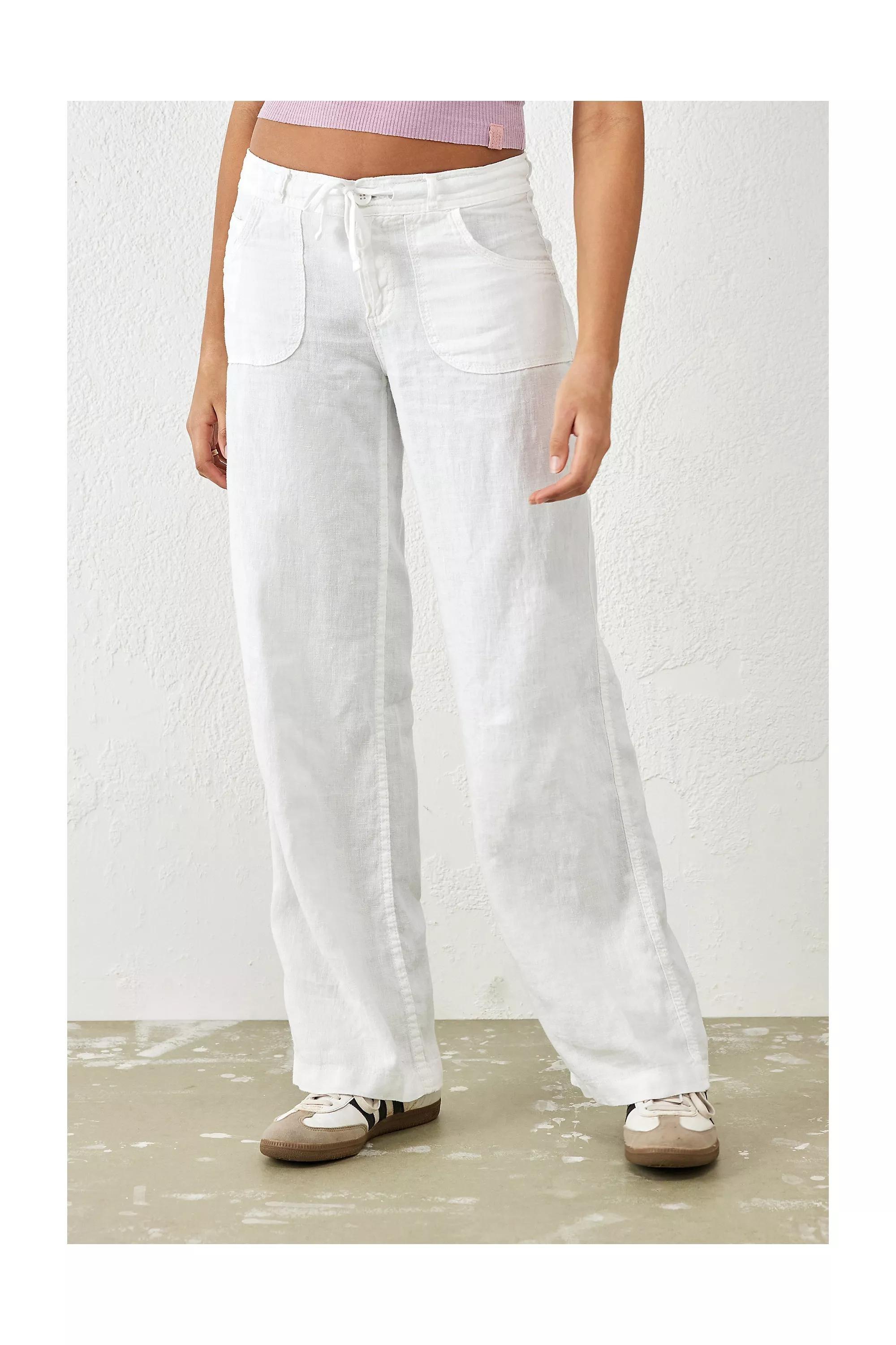 BODEN Women's Linen Sorrento Ankle Skimmer Pants White WM360 Size US 6 L at   Women's Clothing store