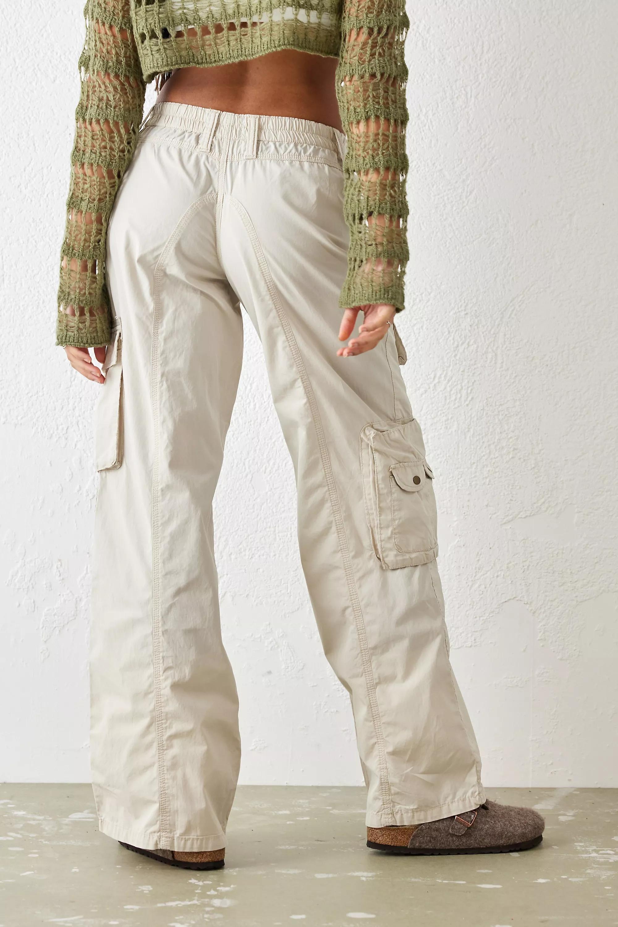 Cream Y2K Multi-Pocket Cargo Pants, , large image number 7