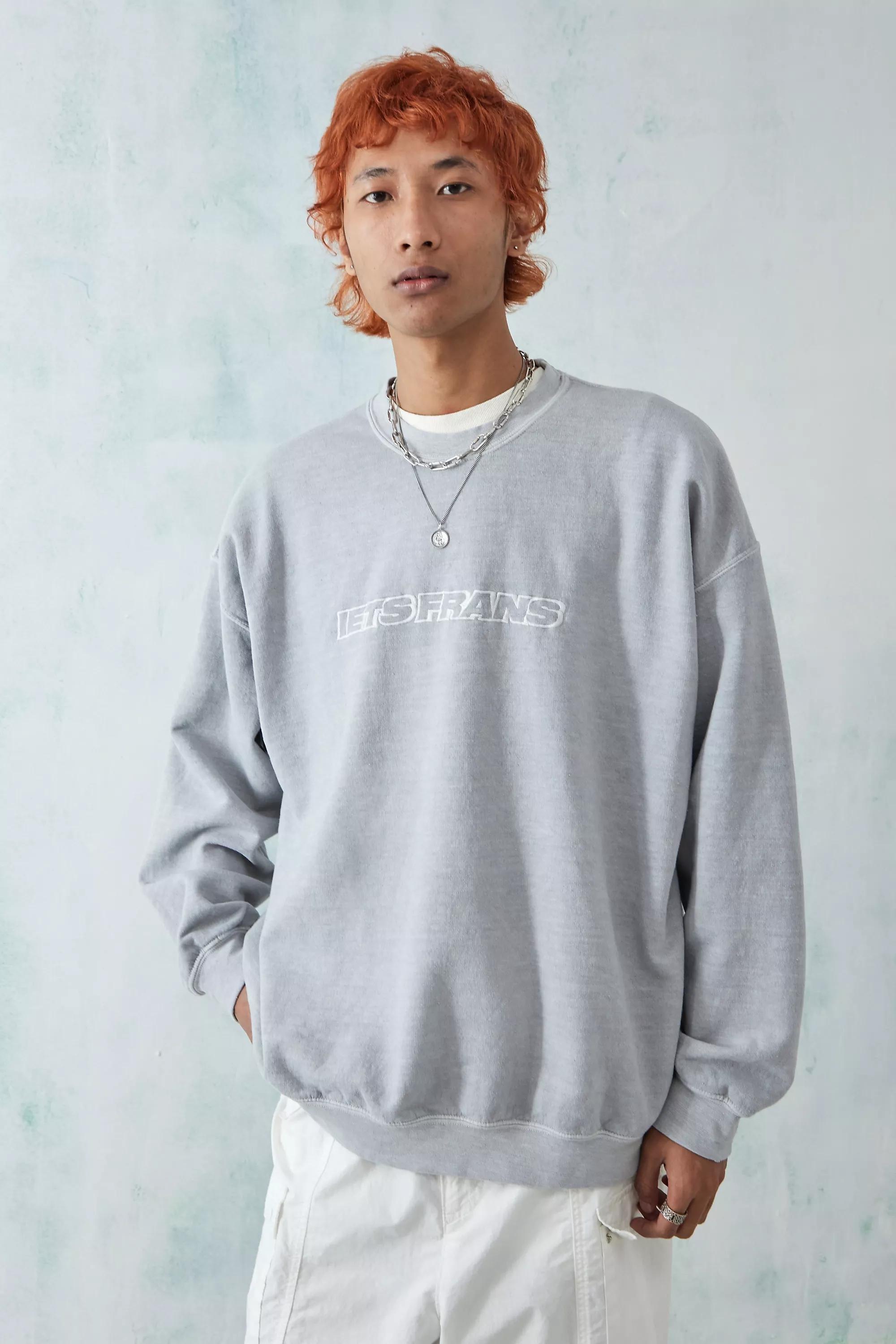 Grey Big Embroidered Sweatshirt, , large image number 0