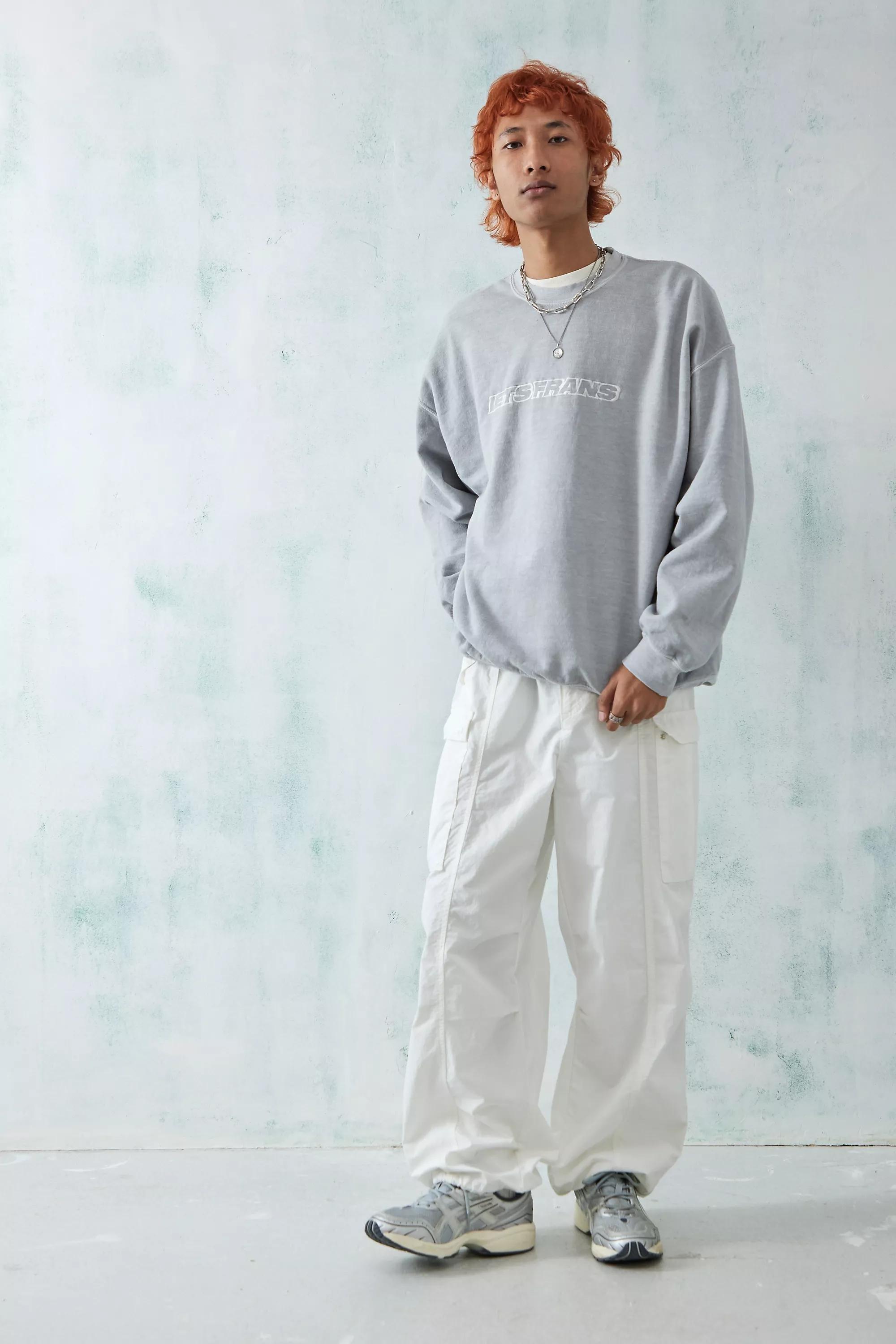 Urban Outfitters - Grey Big Embroidered Sweatshirt