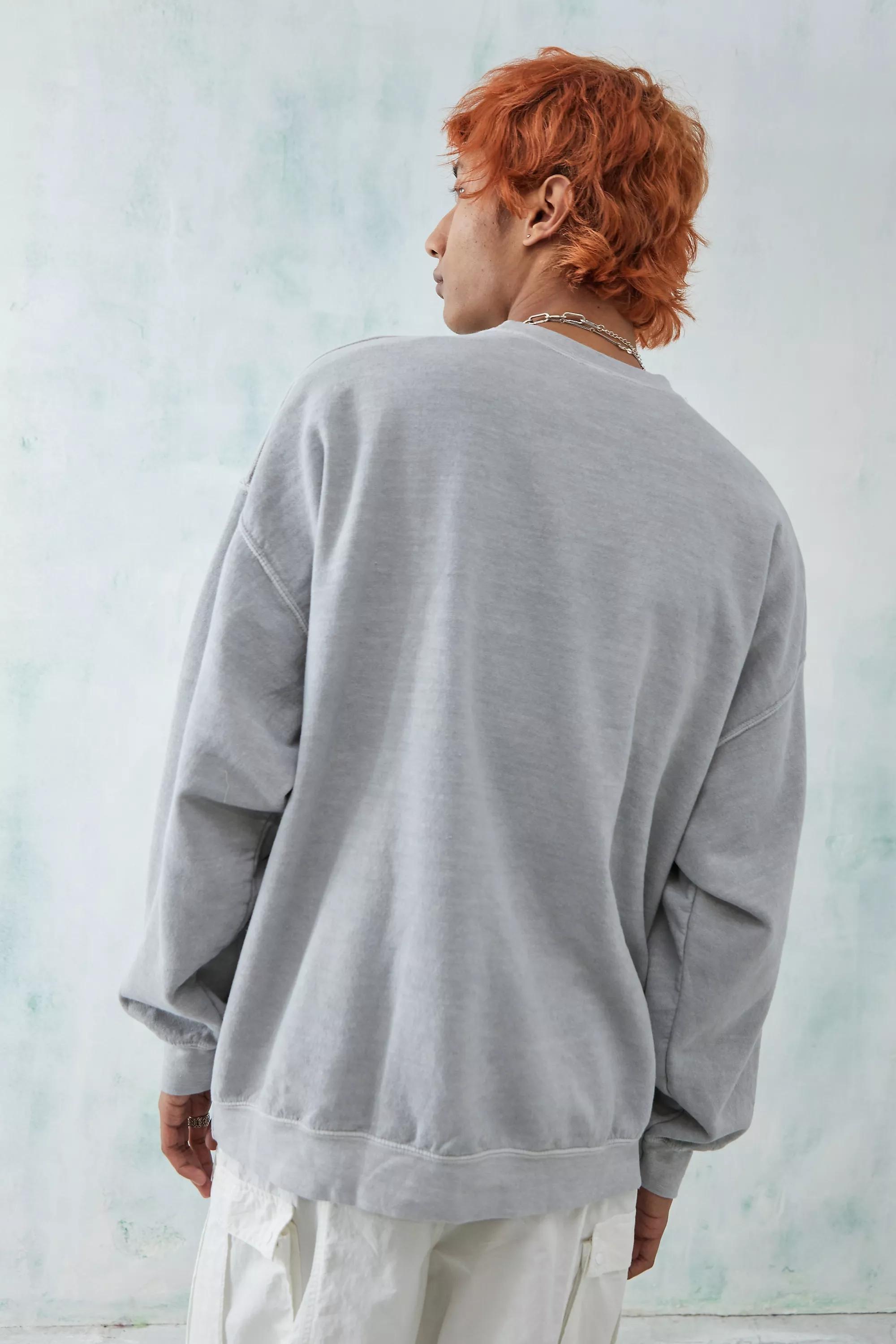 Urban Outfitters - Grey Big Embroidered Sweatshirt