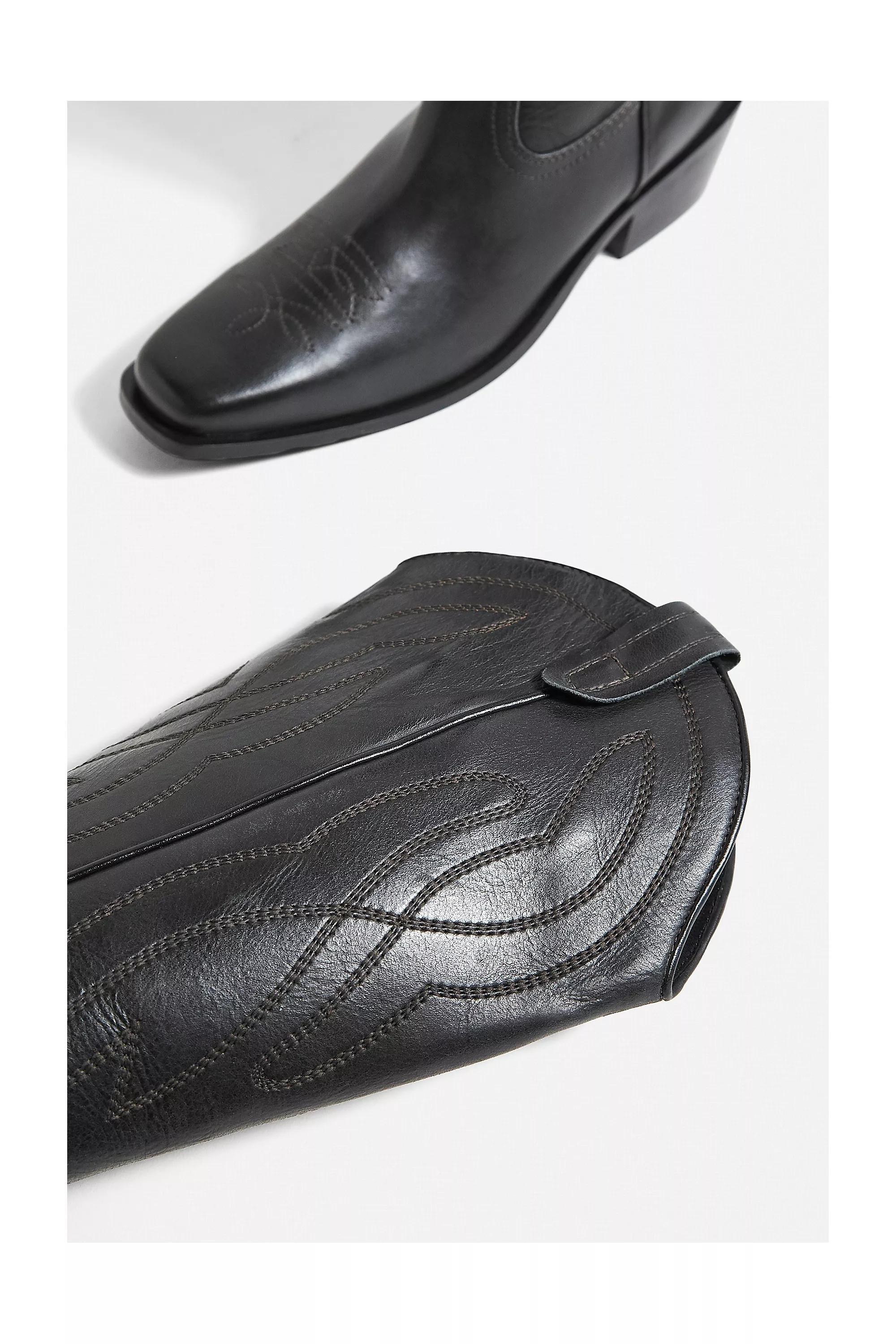 Black Uo Cassidy Western Leather Boots, , large image number 3