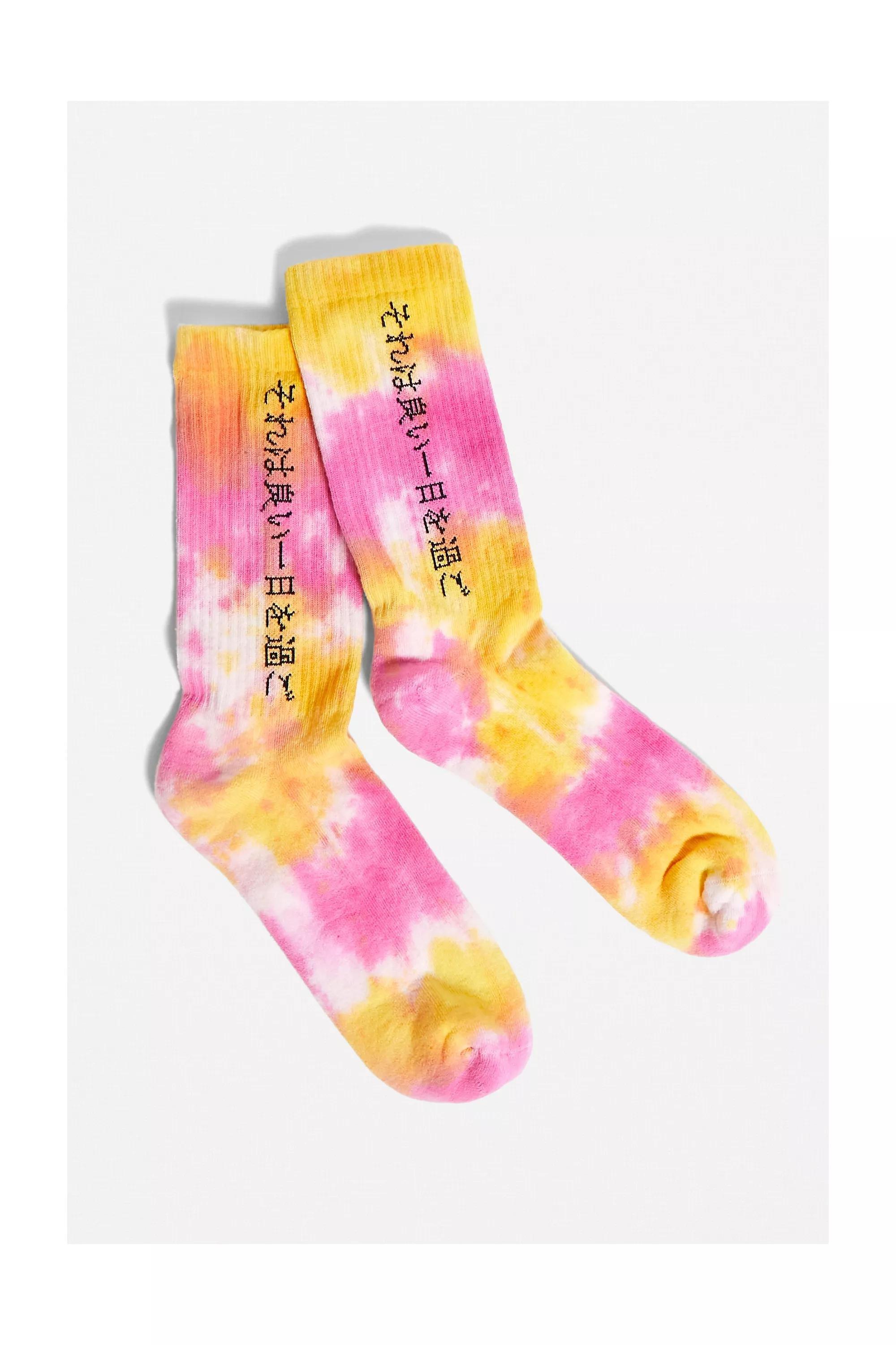 Multicolour Tie-Dye Socks, RED, large image number 0