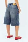Urban Outfitters - Blue Denim Longline Board Shorts