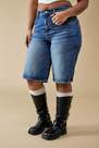 Urban Outfitters - Blue Denim Longline Board Shorts