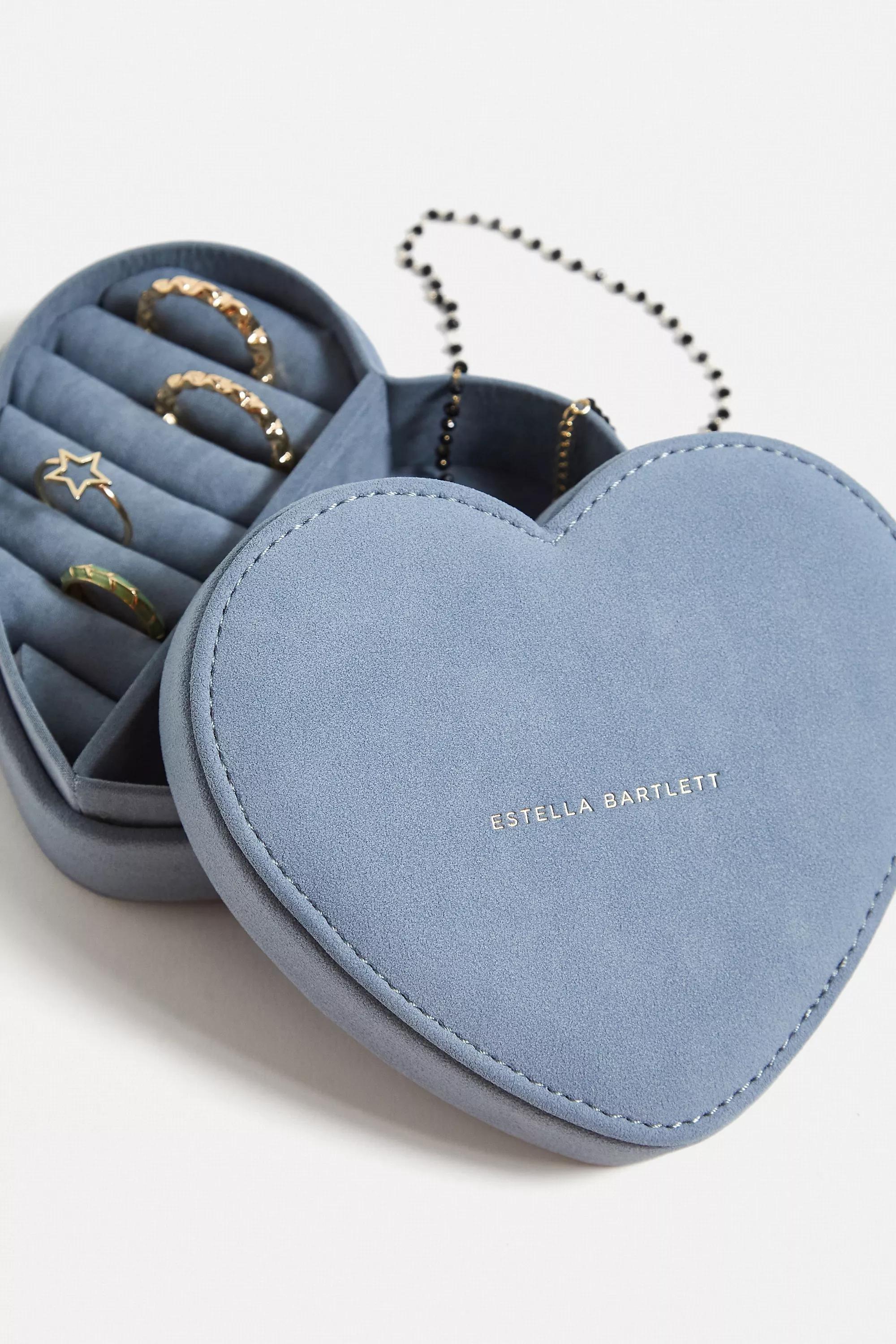 Blue Estella Bartlett Heart Jewellery Box, , large image number 1