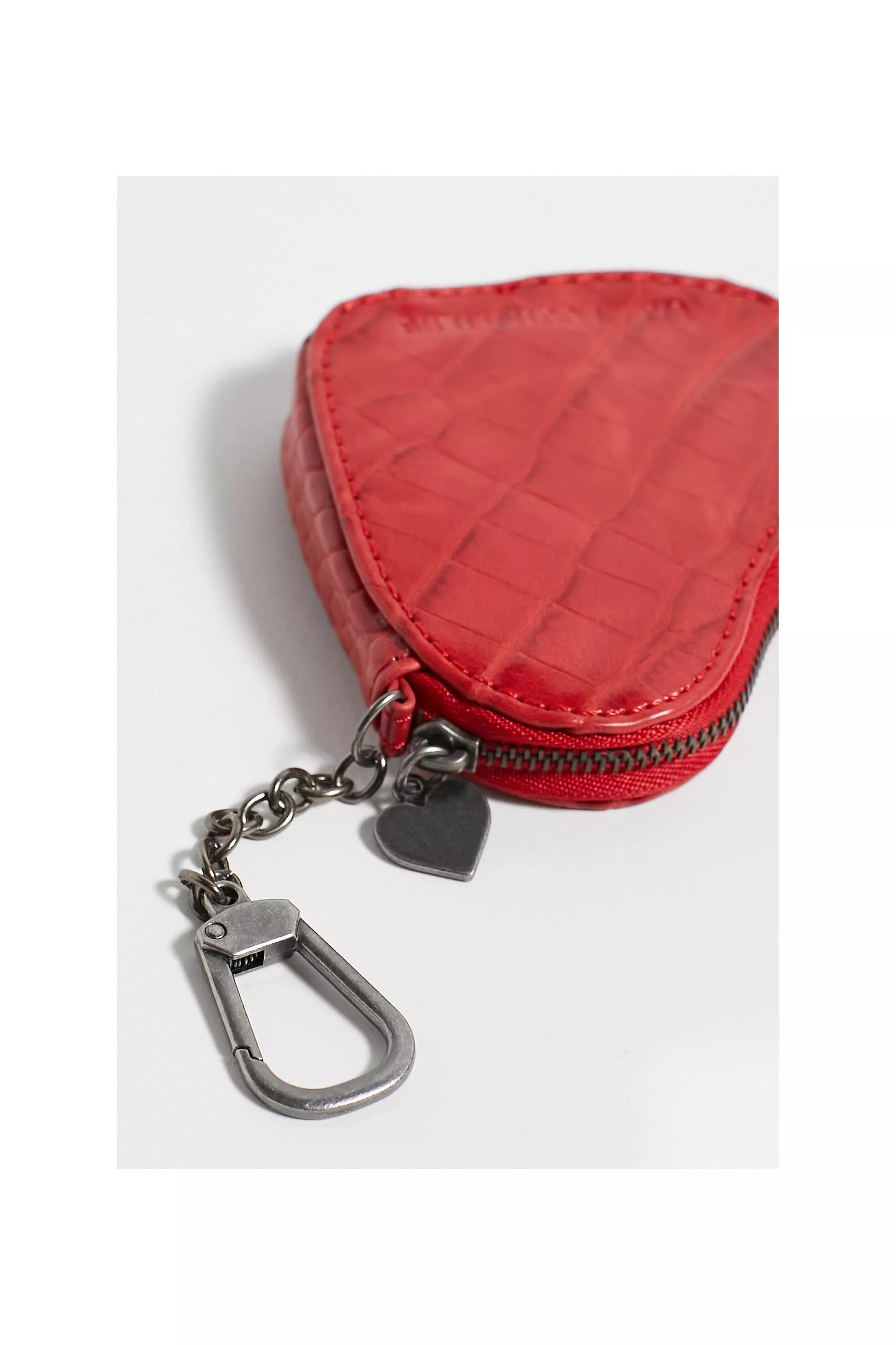 Red Pu Heart Clip On Purse, , large image number 2