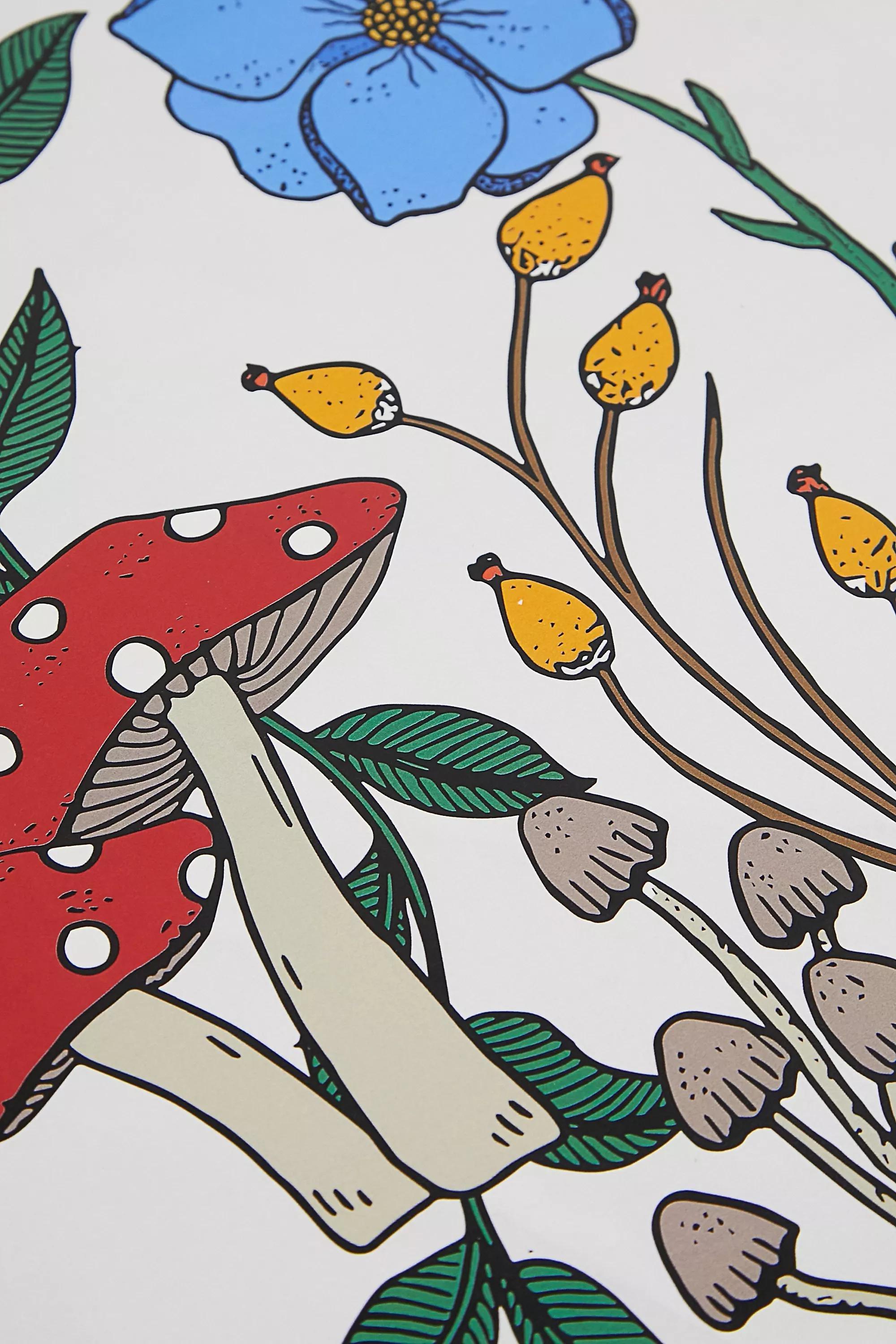 White Flora Wall Art Print, , large image number 2