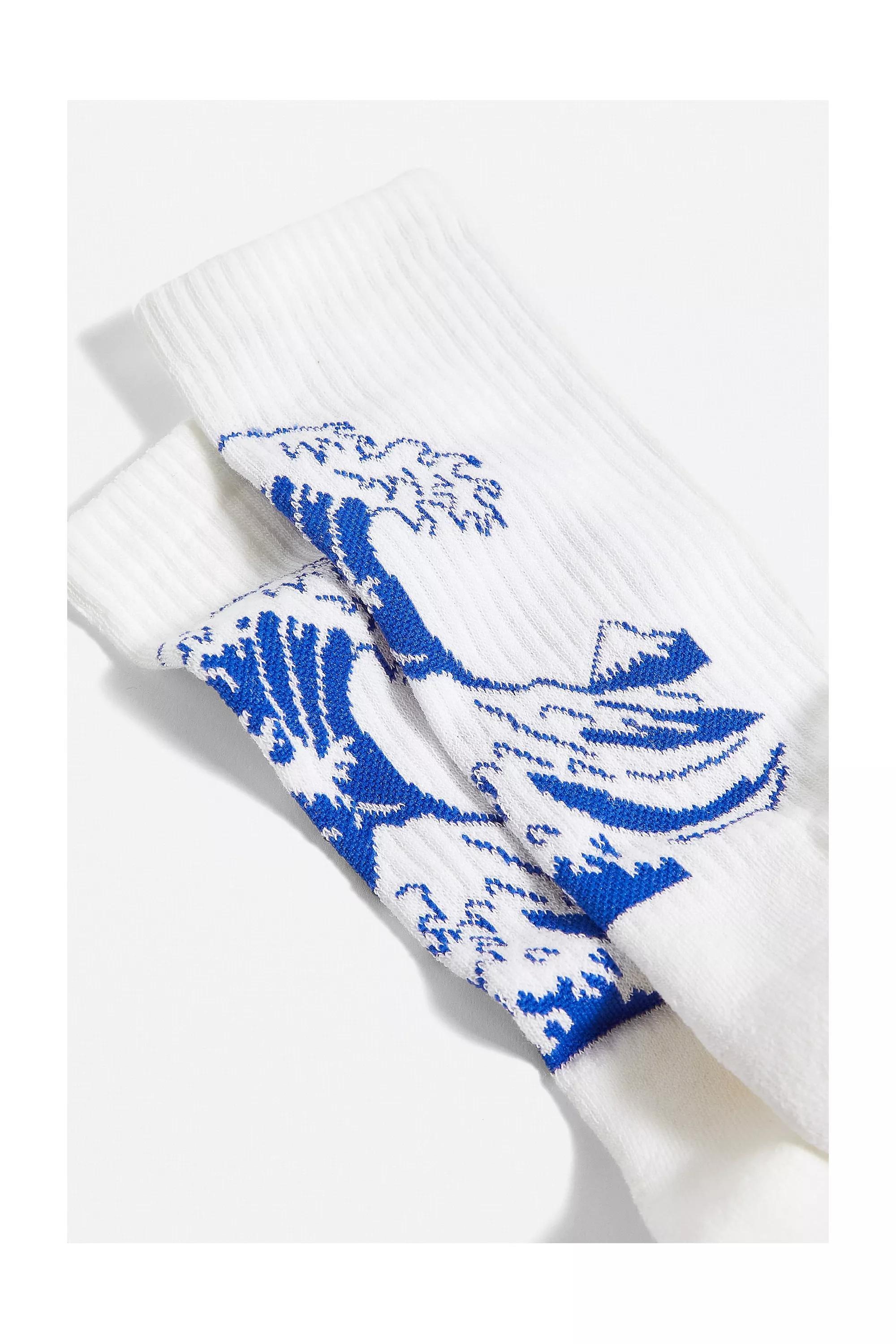 White Hokusai Great Wave Socks, IVRY, large image number 1