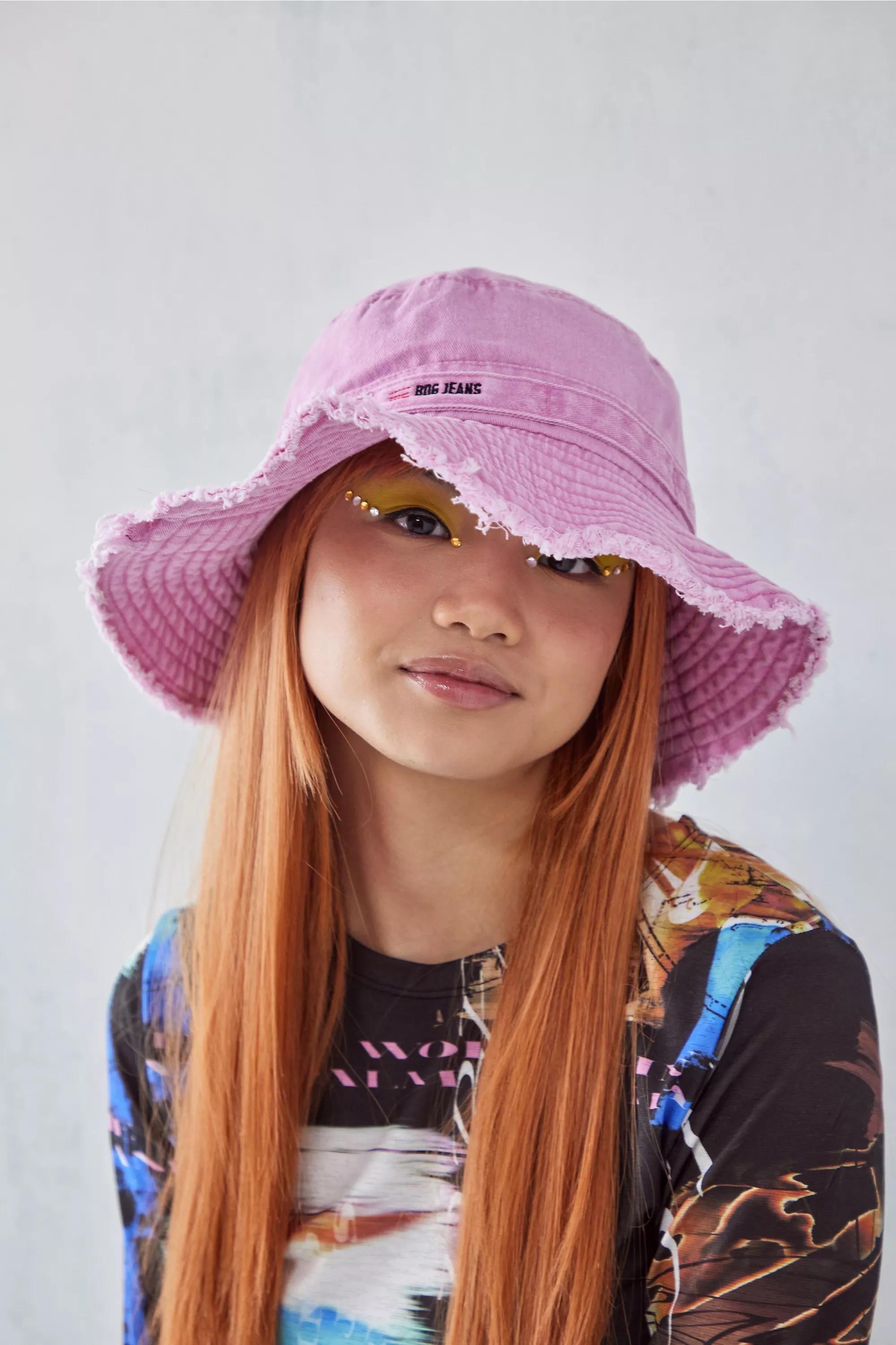 Pink Frayed Boonie Hat, , large image number 0