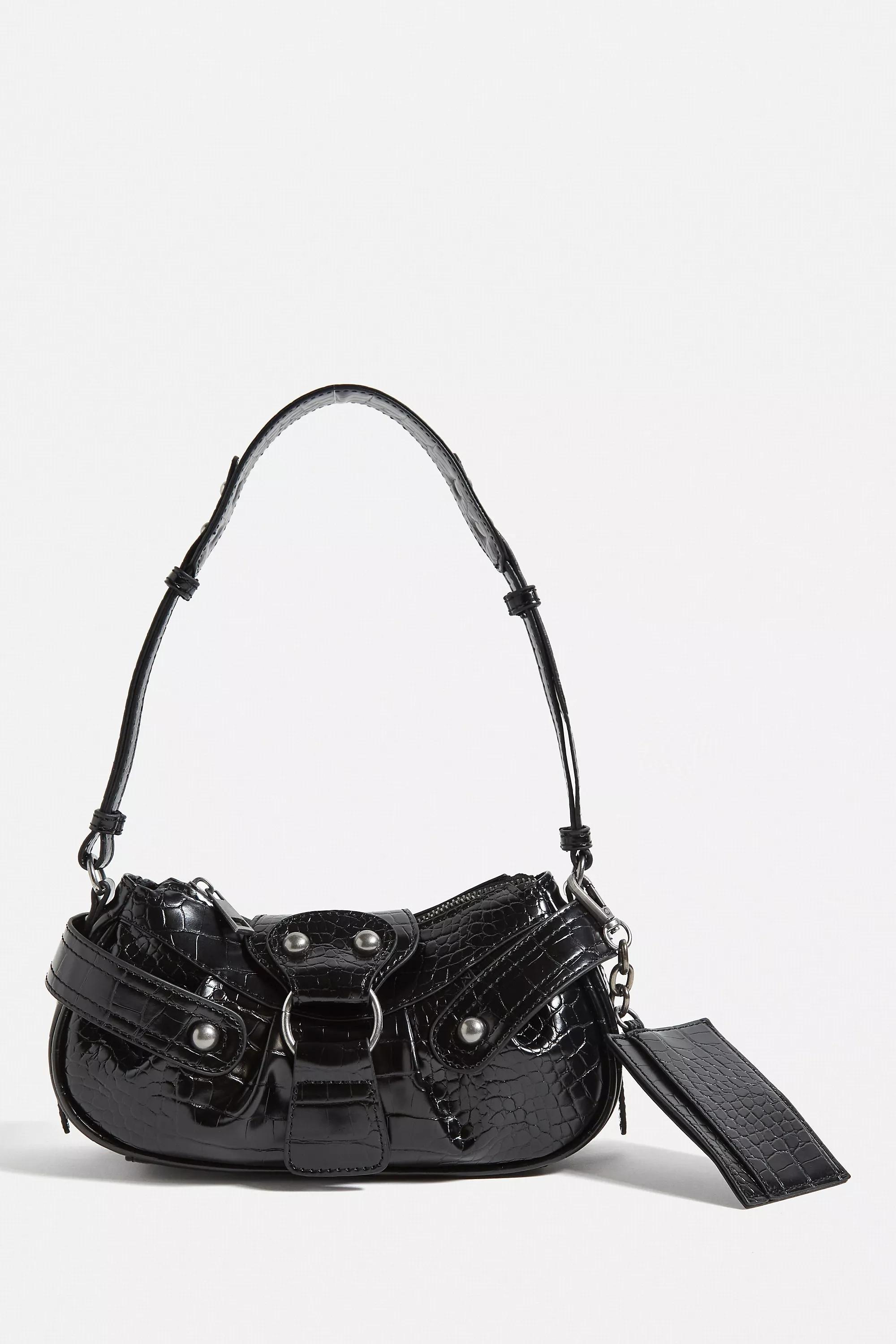 Black Mini Y2K Biker Shoulder Bag, , large image number 3