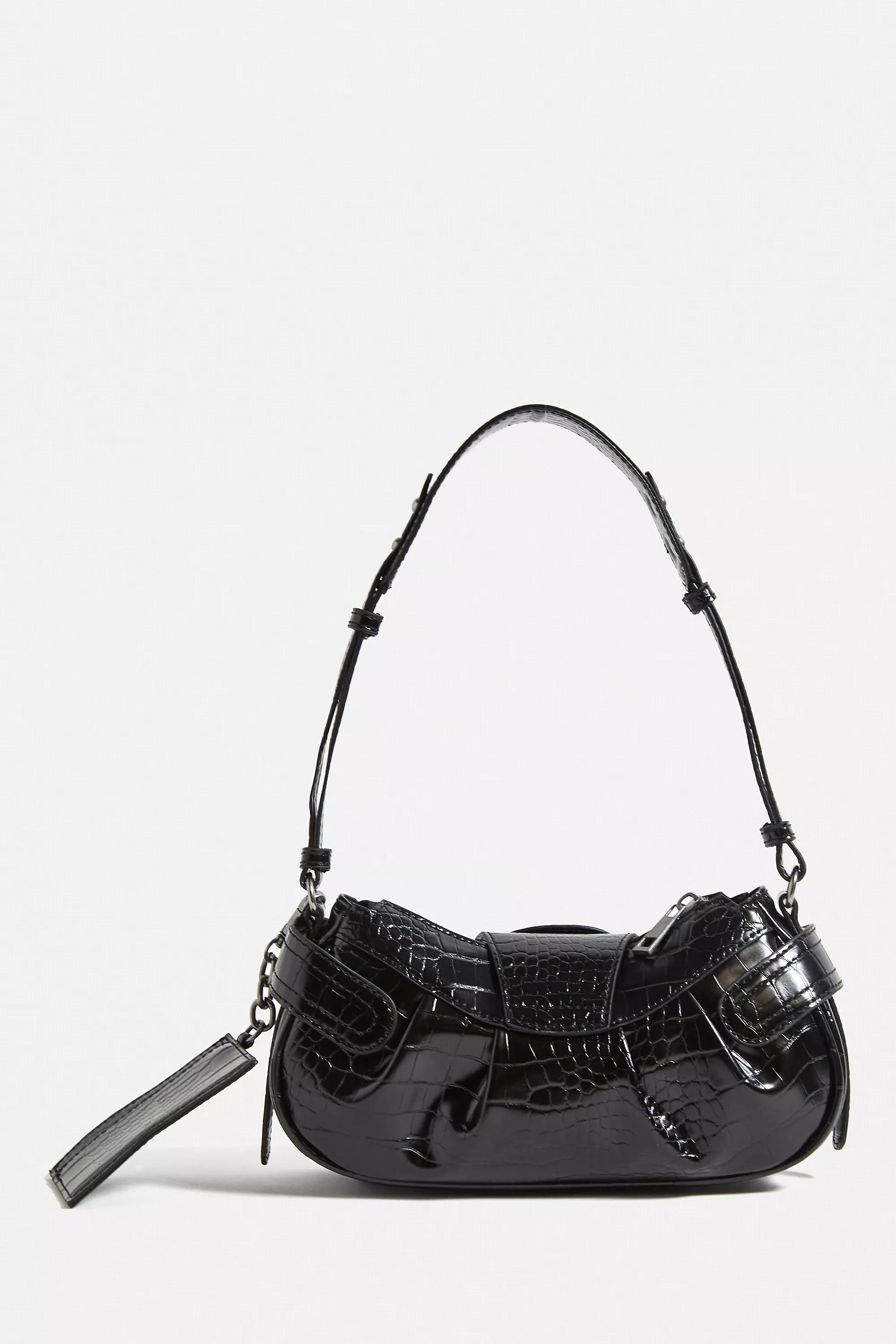 Black Mini Y2K Biker Shoulder Bag, , large image number 4