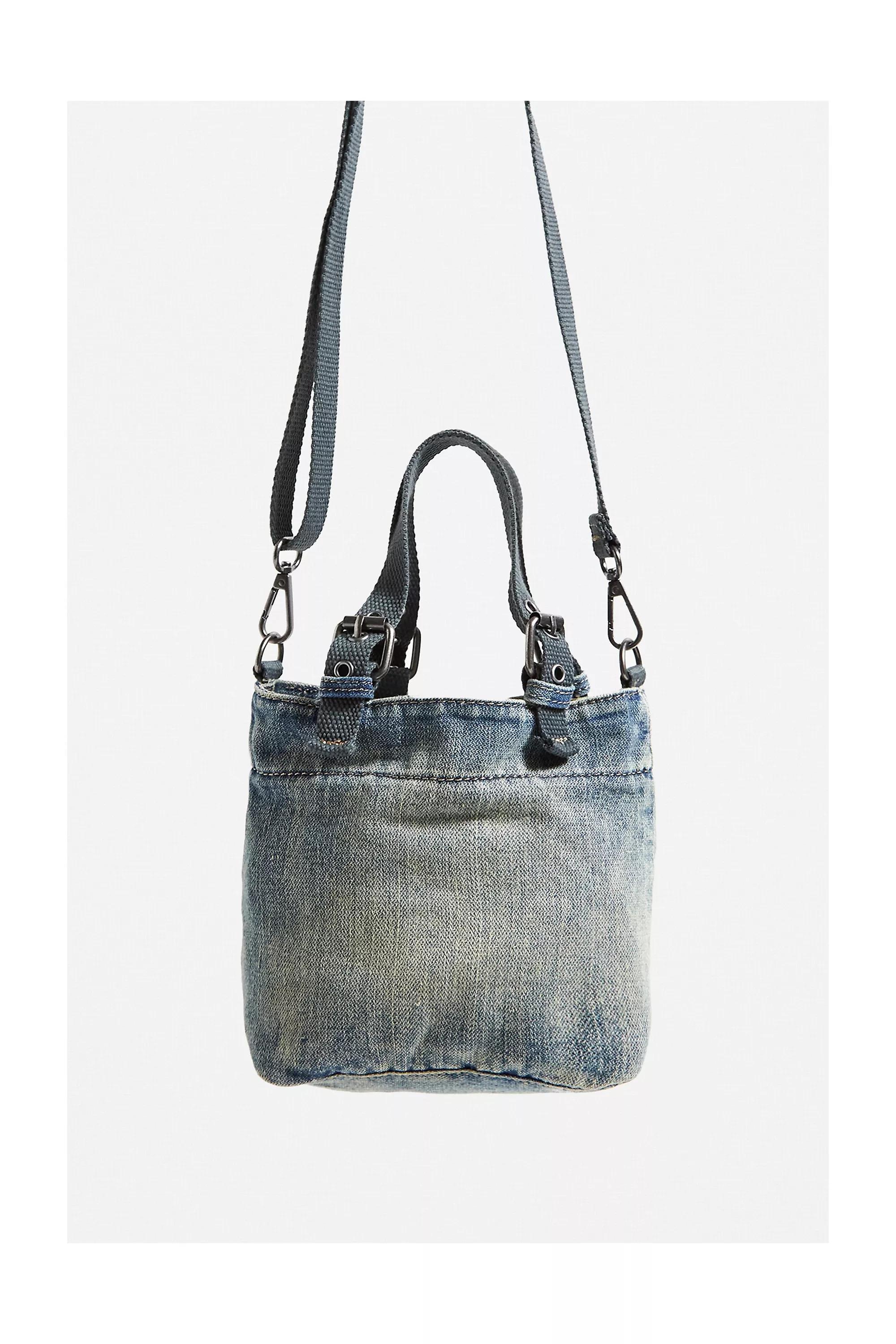 Blue Y2K Denim Mini Tote Bag, , large image number 3