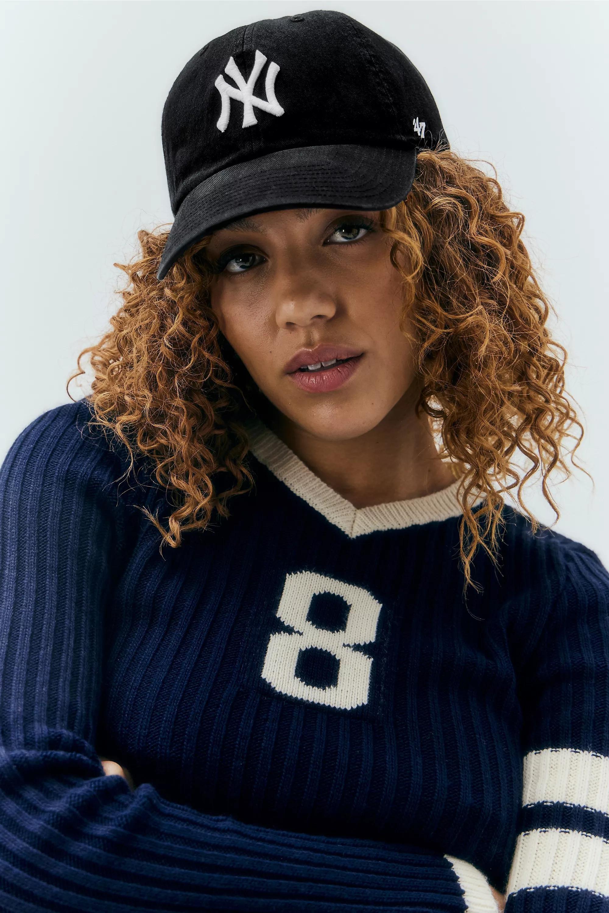 Urban Outfitters - Black Brand Ny Yankees Black Clean Up Cap