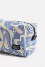 Urban Outfitters - Blue Heart Checkerboard Corduroy Makeup Bag
