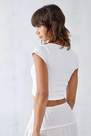 Urban Outfitters - White Riley Ruched Sweetheart Top