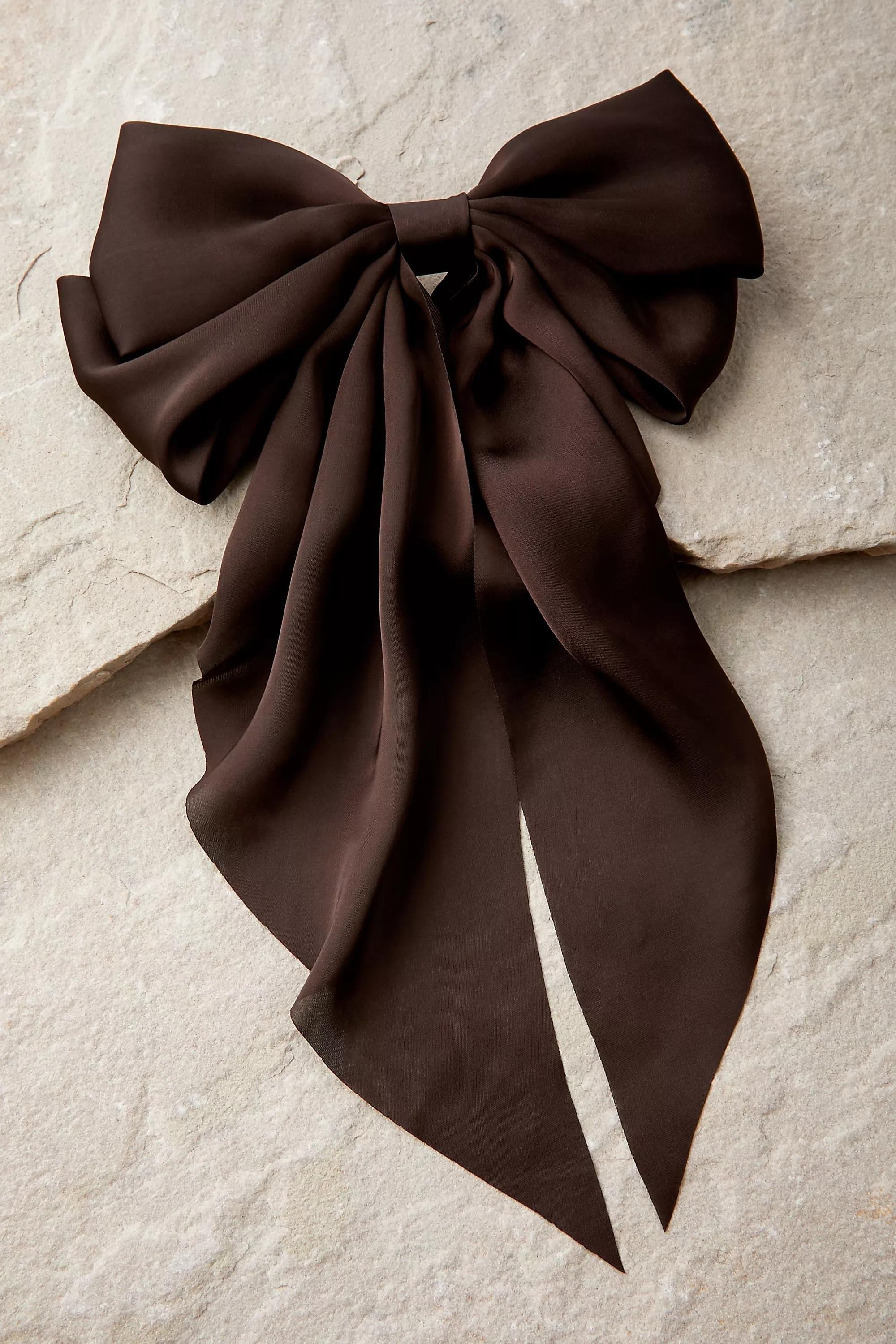 Brown Oversized Bow Hair Clip, CHOC, large image number 1