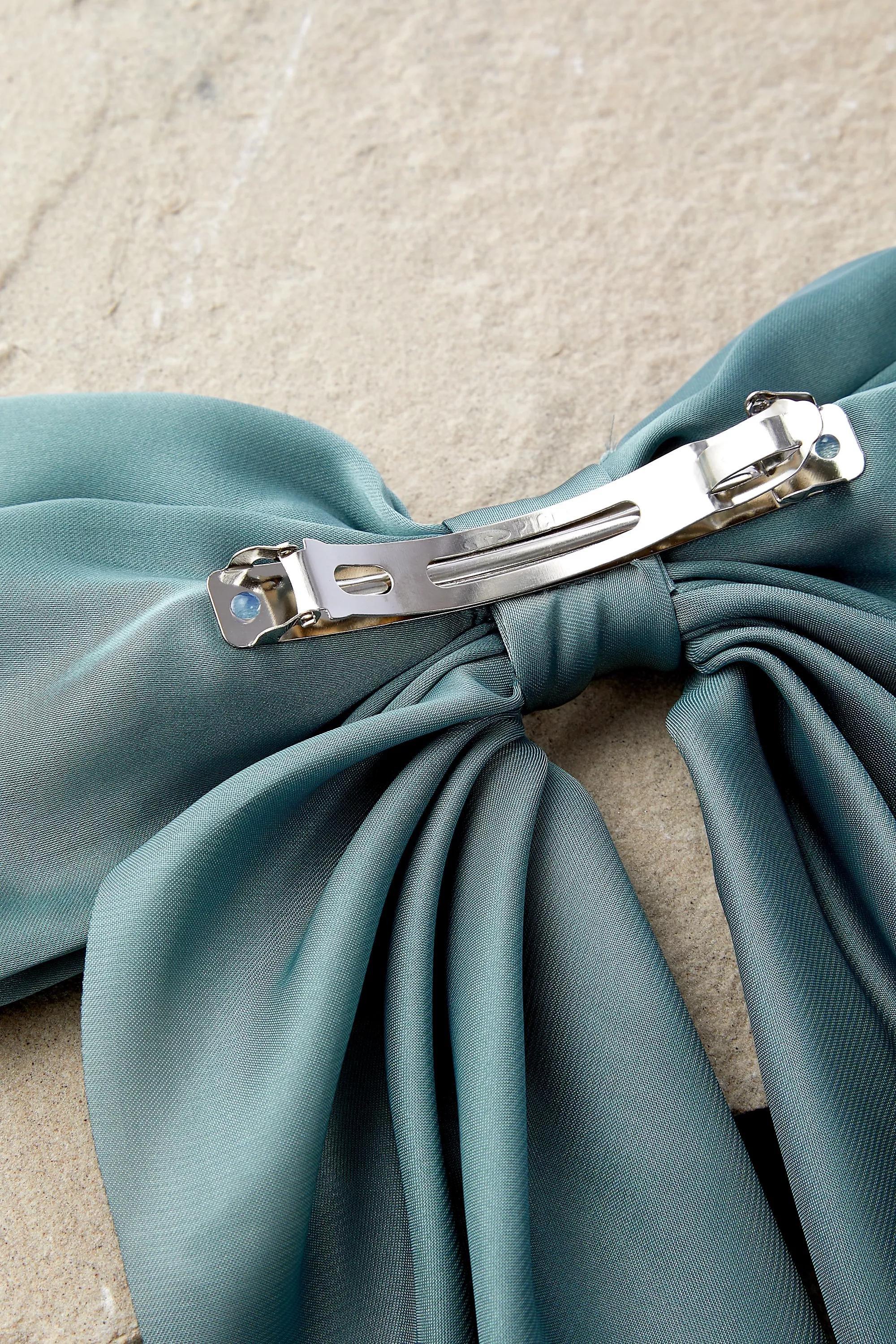 Blue Oversized Bow Hair Clip, , large image number 4