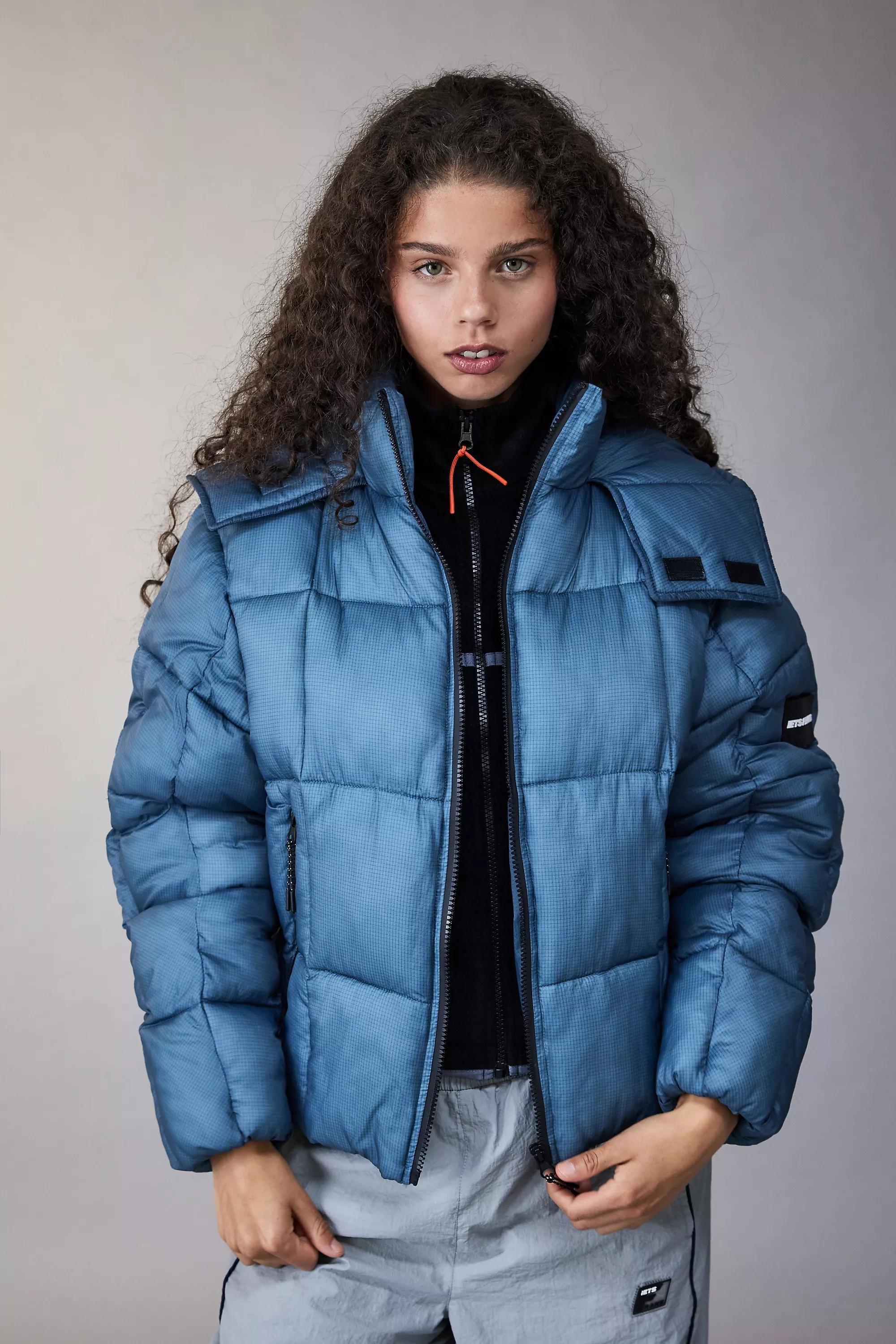 Urban outfitters outlet blue puffer jacket