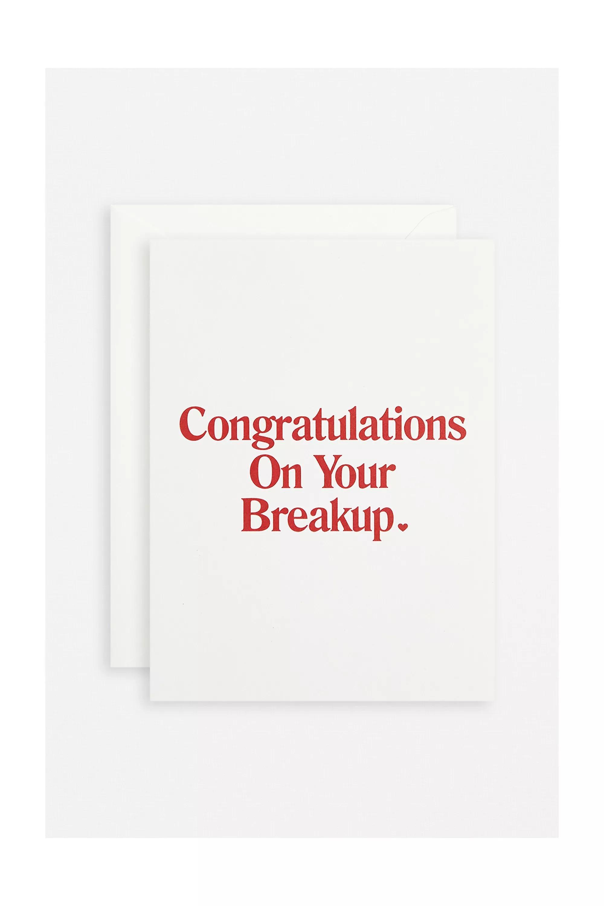 White Breakup Greeting Card, , large image number 0
