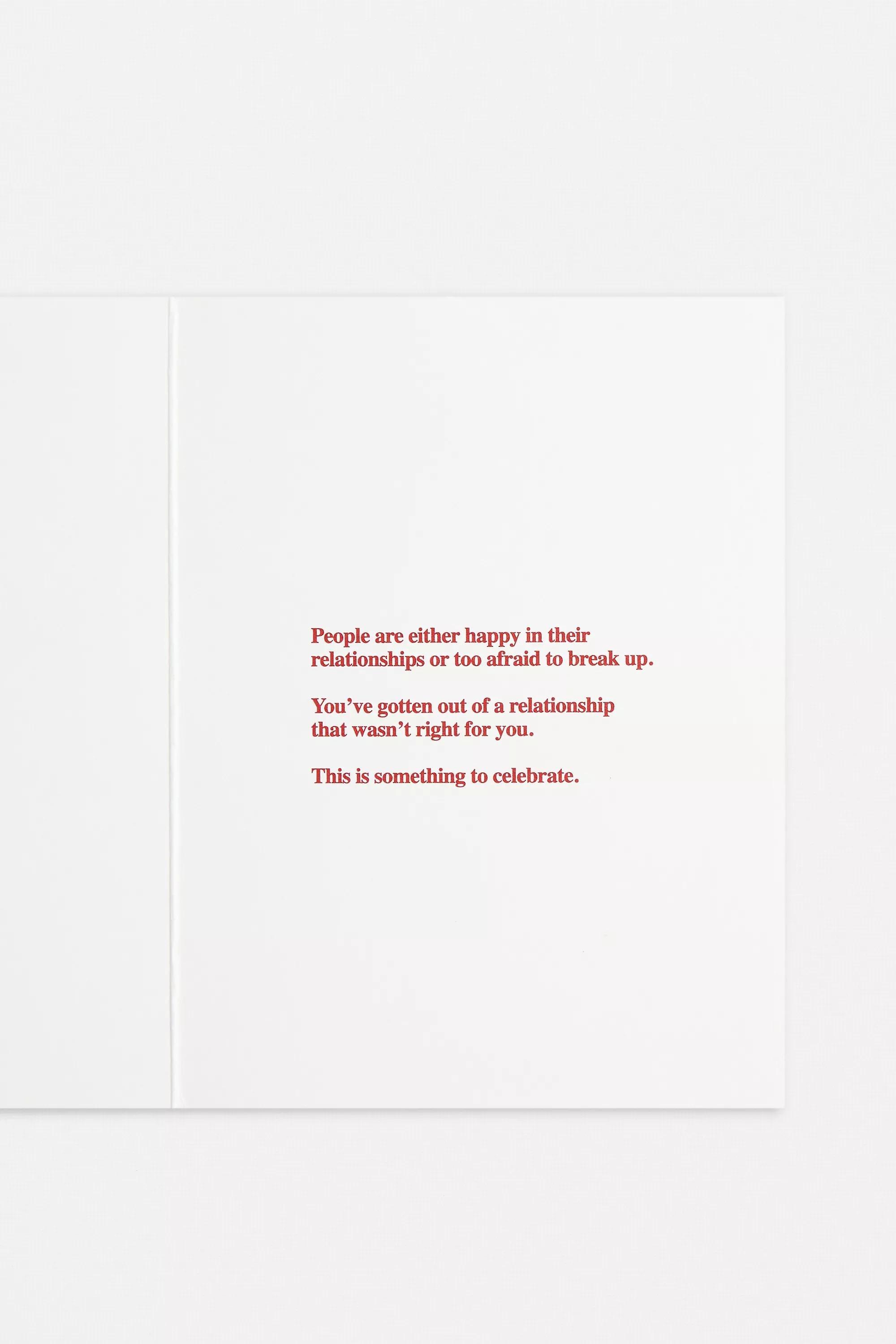 White Breakup Greeting Card, , large image number 1
