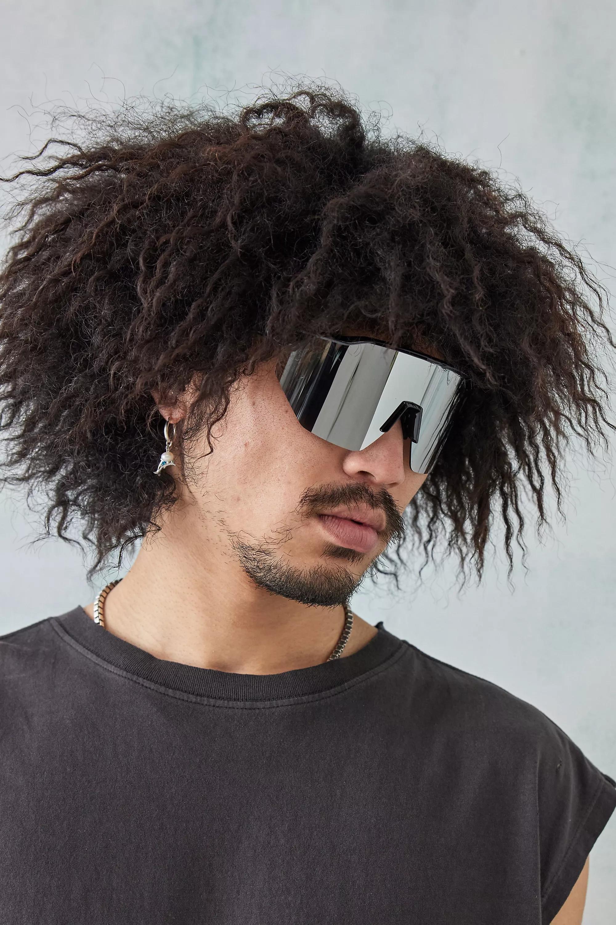 Black Sports Visor Sunglasses, , large image number 0