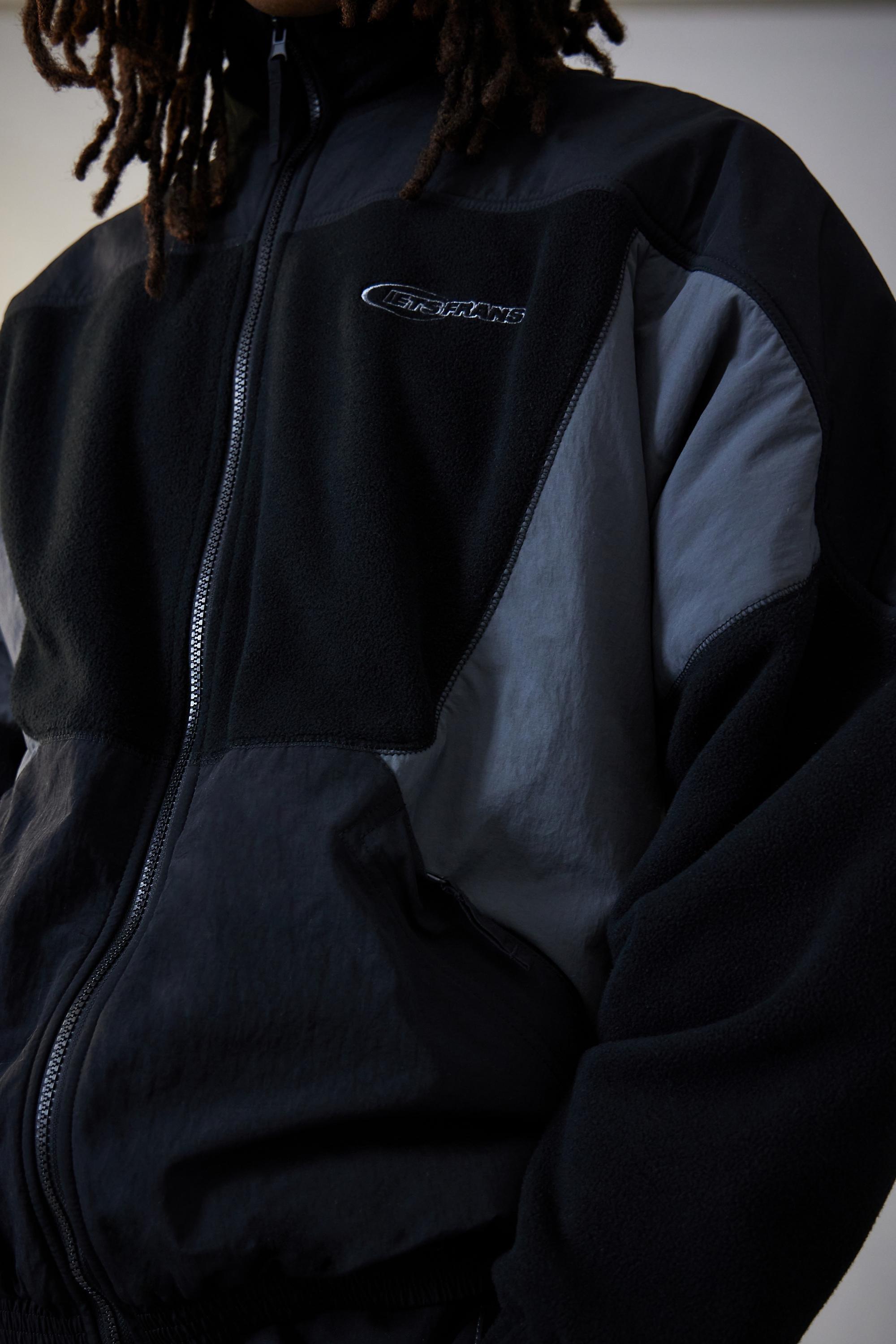 Black Iets Frans... Retro Fleece Jacket, , large image number 2