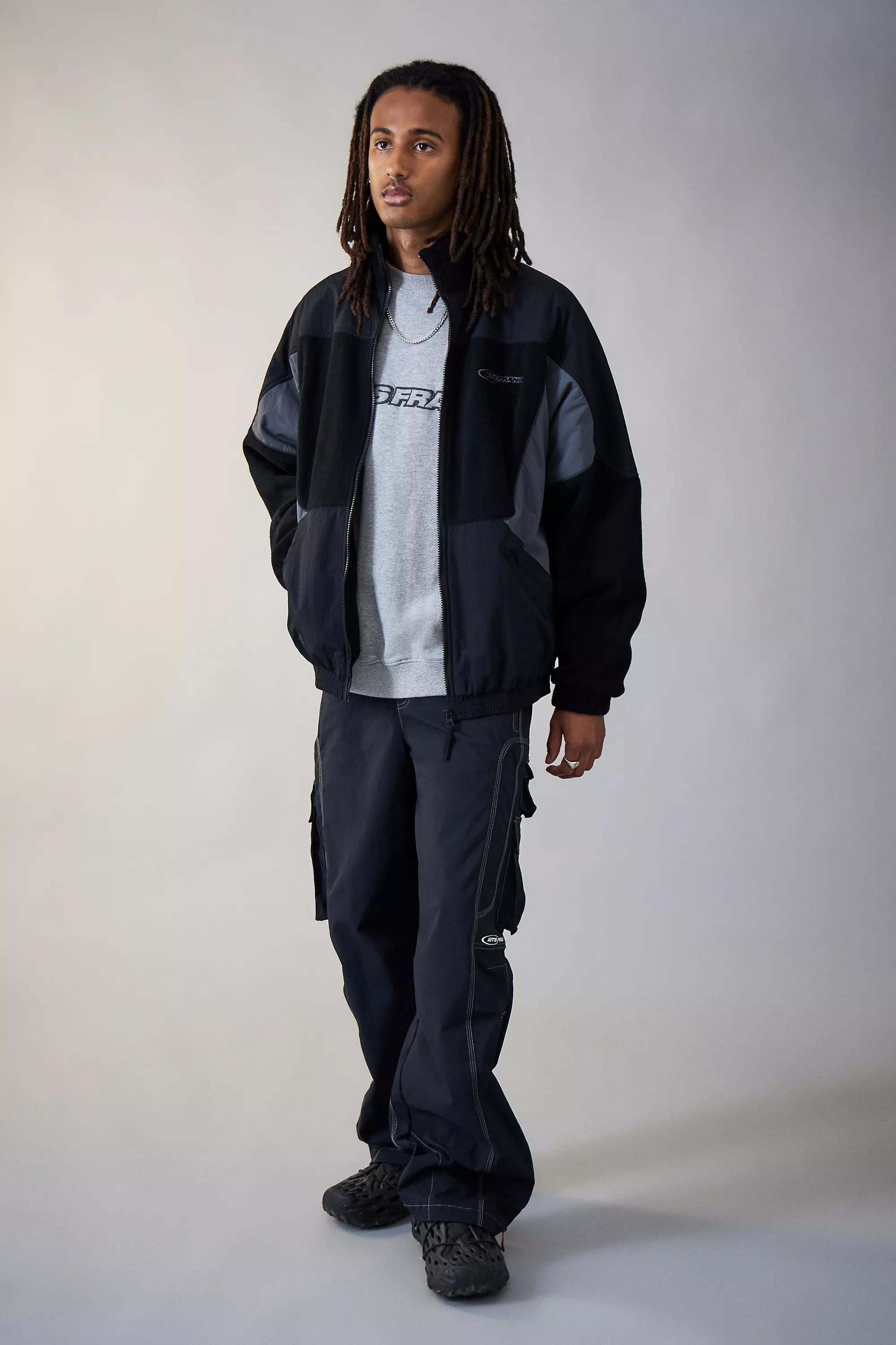 Black Iets Frans... Retro Fleece Jacket, , large image number 3