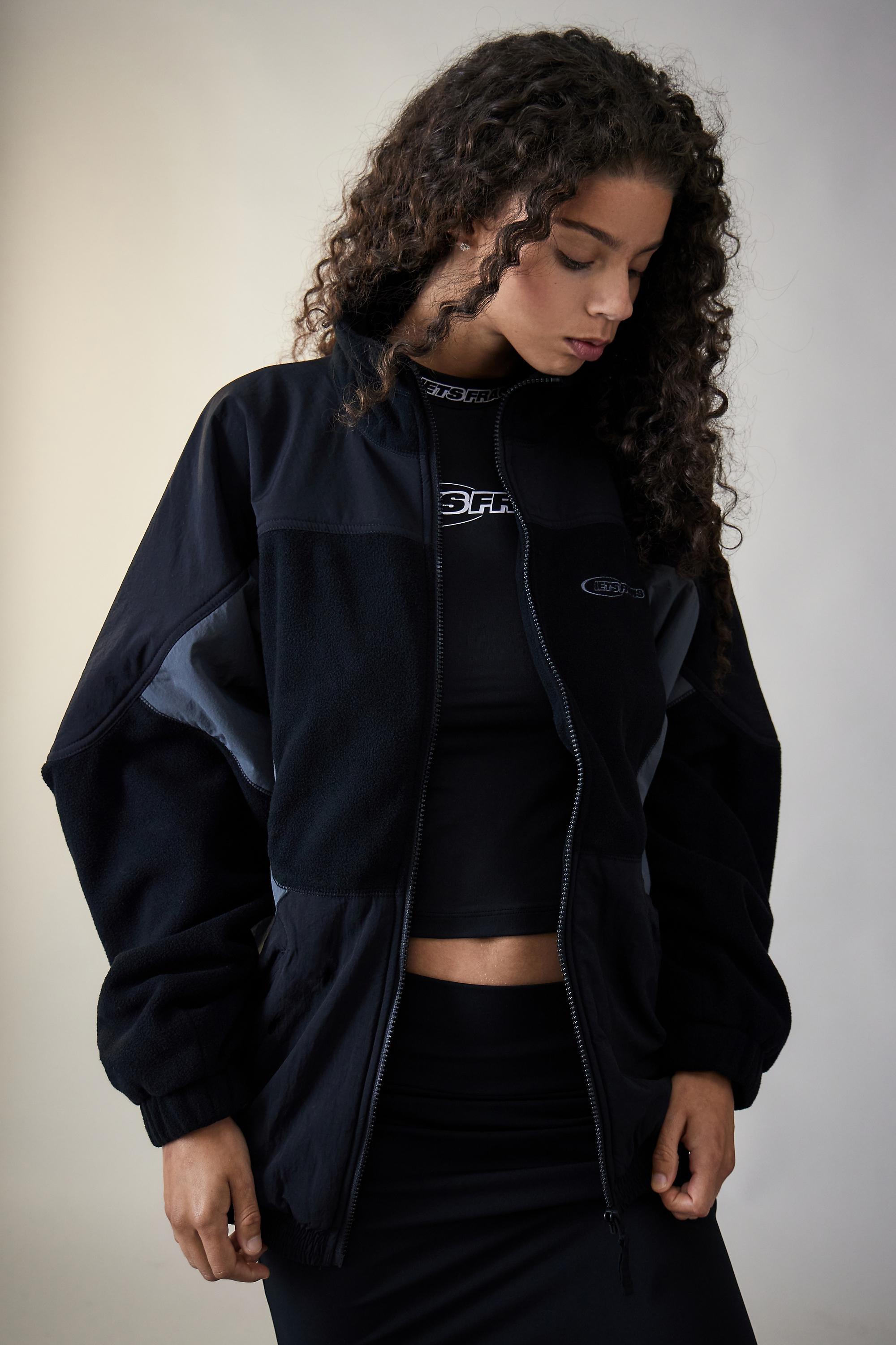 Black Iets Frans... Retro Fleece Jacket, , large image number 5