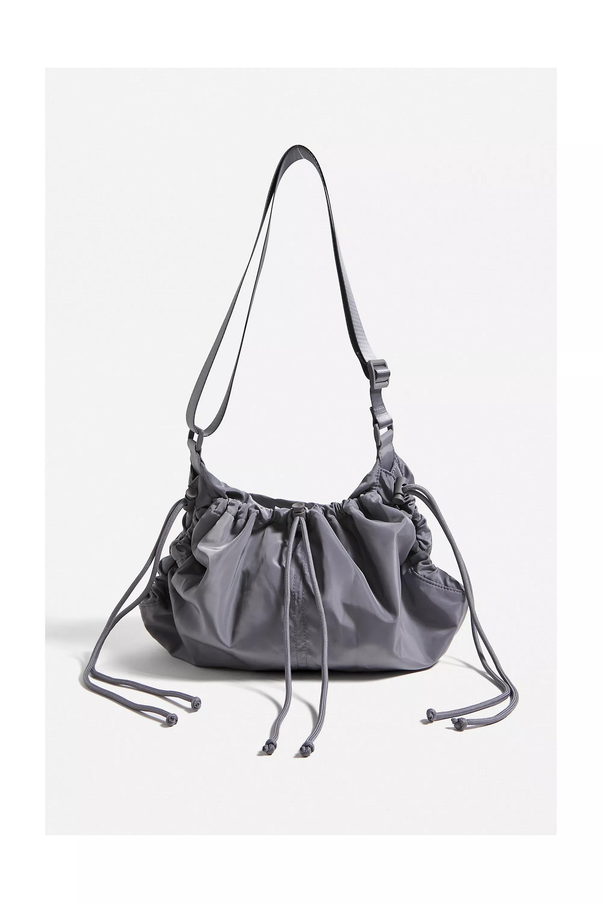 Grey Ruched Crossbody Bag, , large image number 0