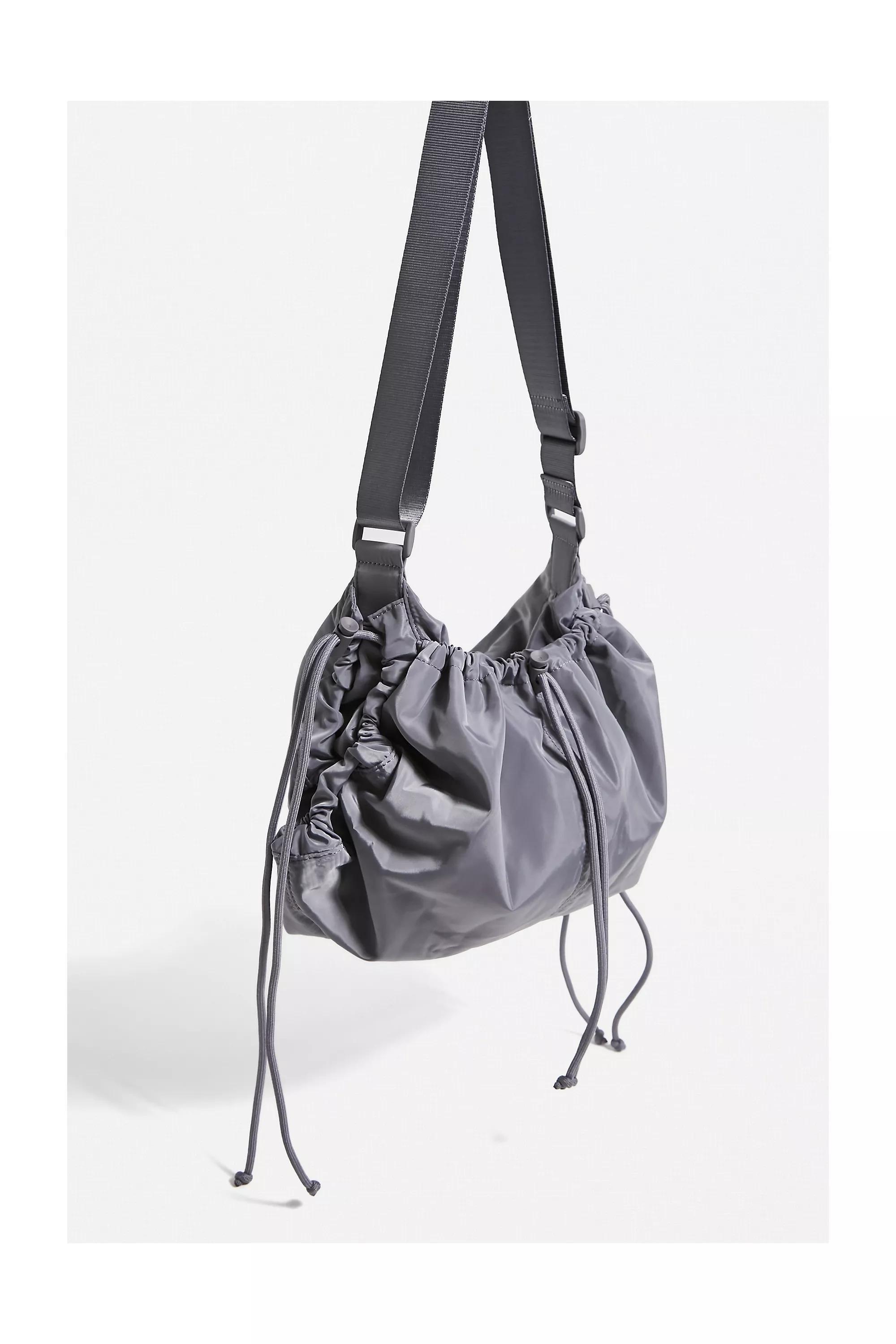 Grey Ruched Crossbody Bag, , large image number 1