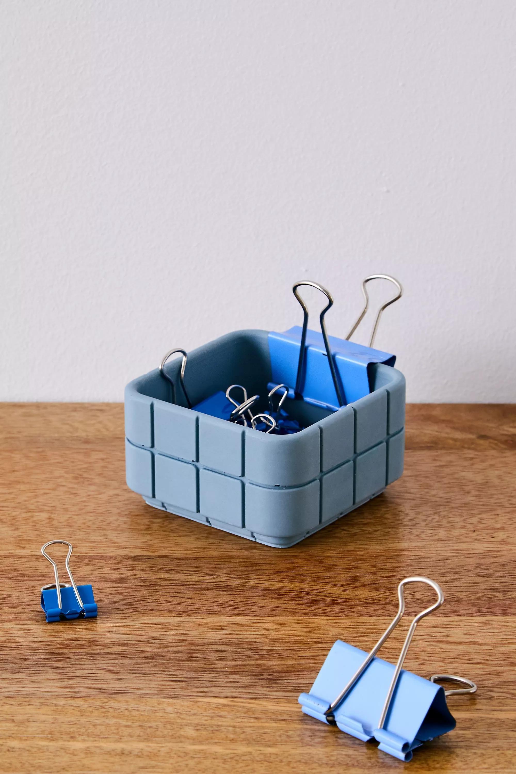Navy Tile Square Pot, , large image number 0