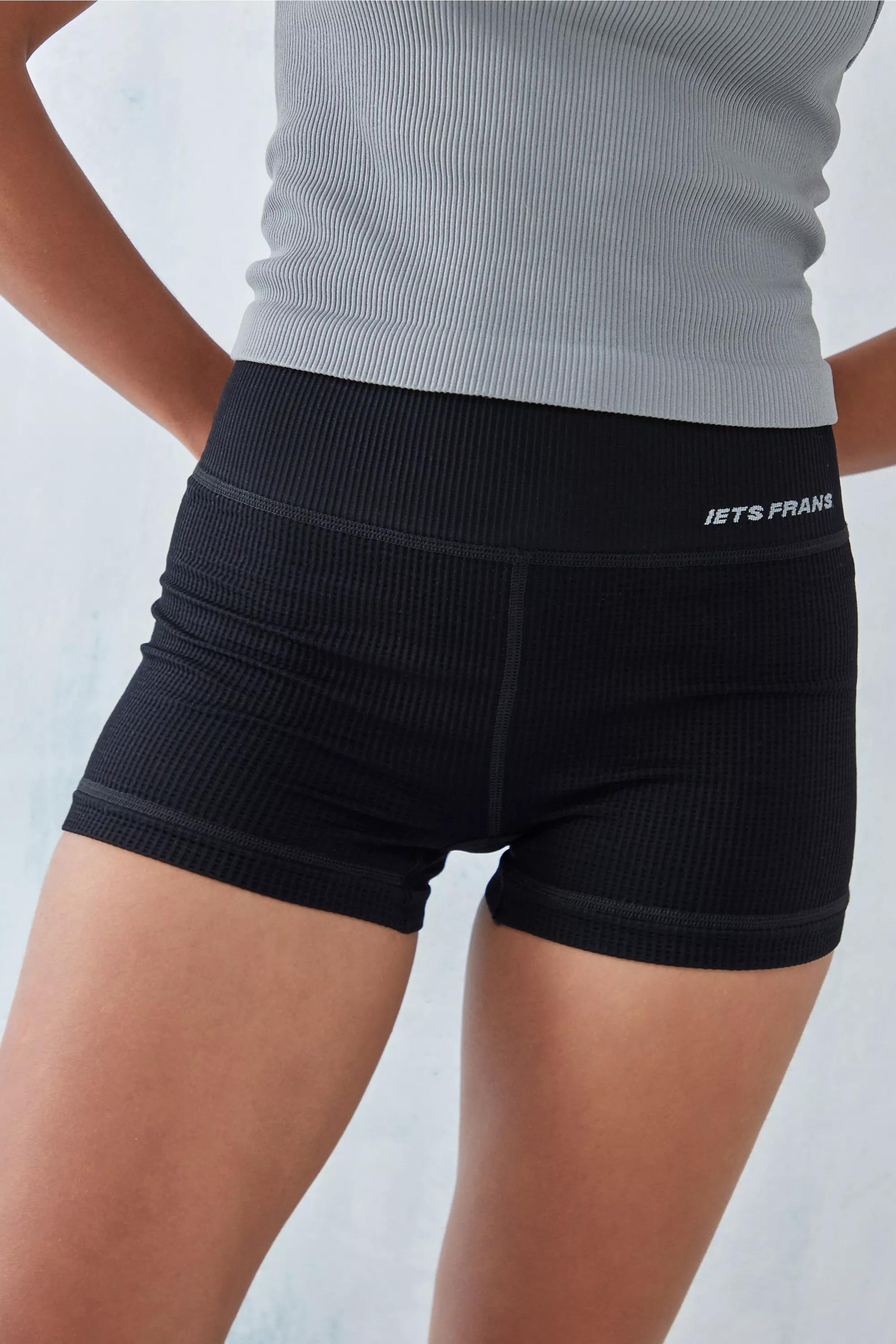 Black ribbed 2024 cycling shorts