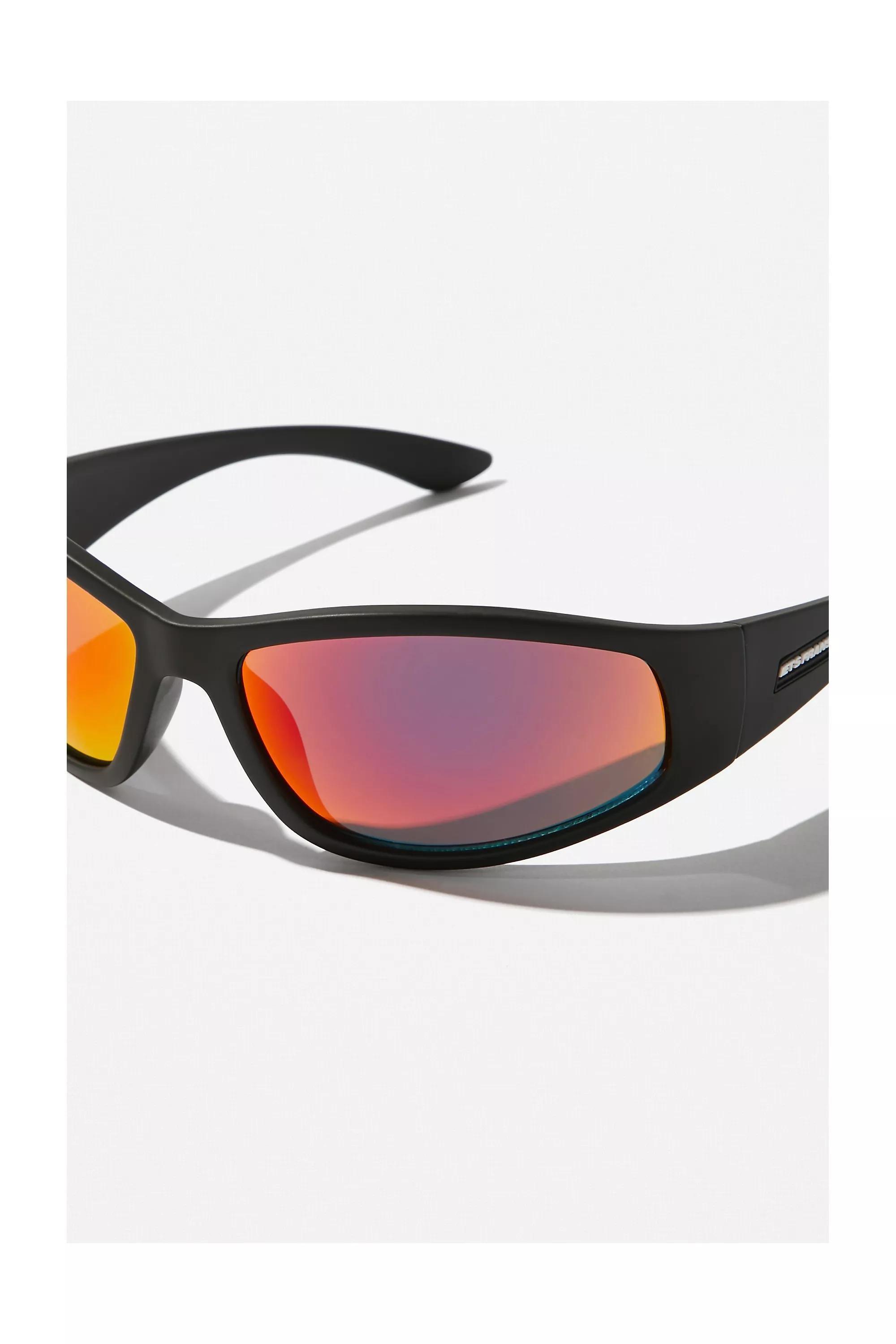 Black Sports Wrap Sunglasses, , large image number 3