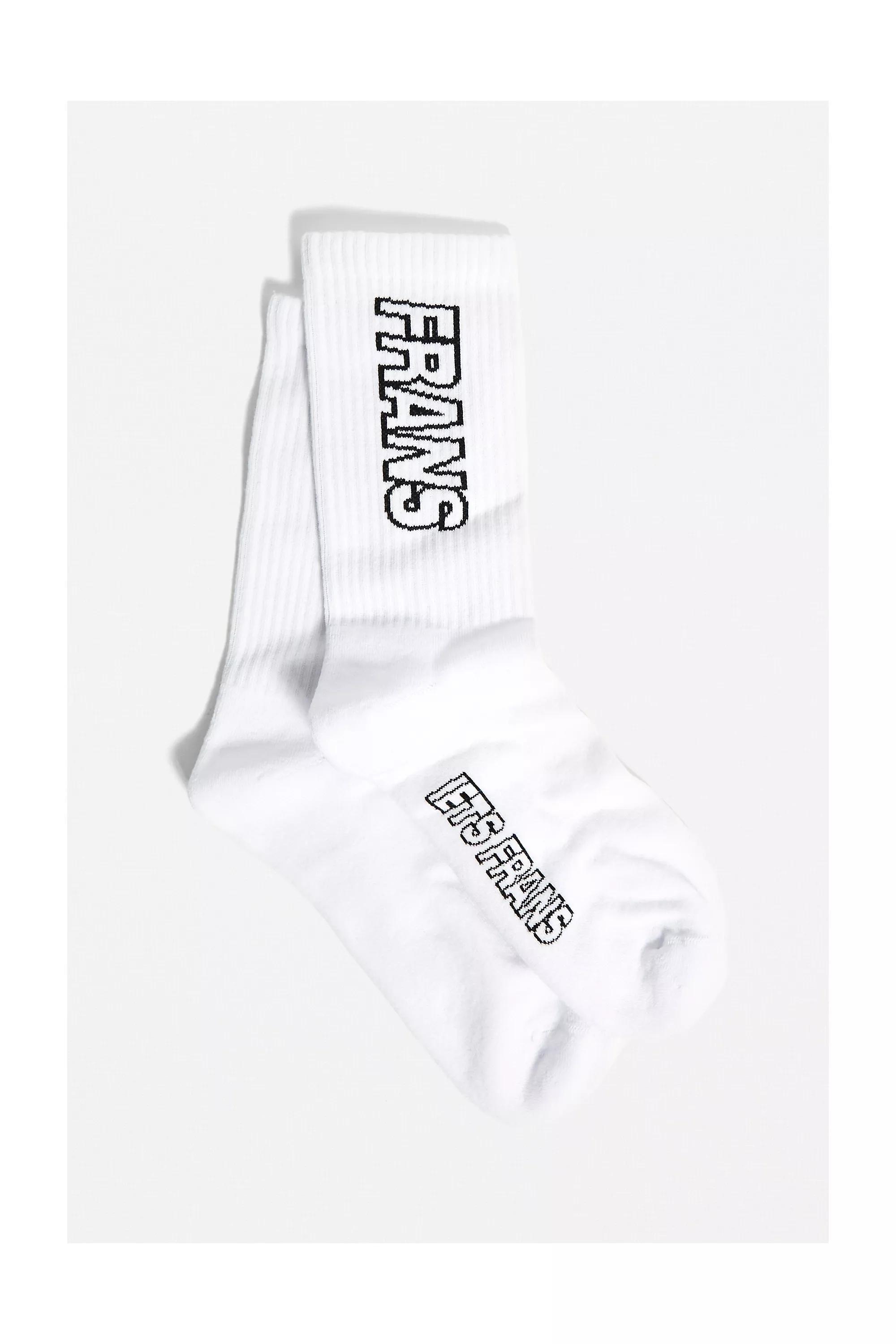 White Side Logo Socks, , large image number 0