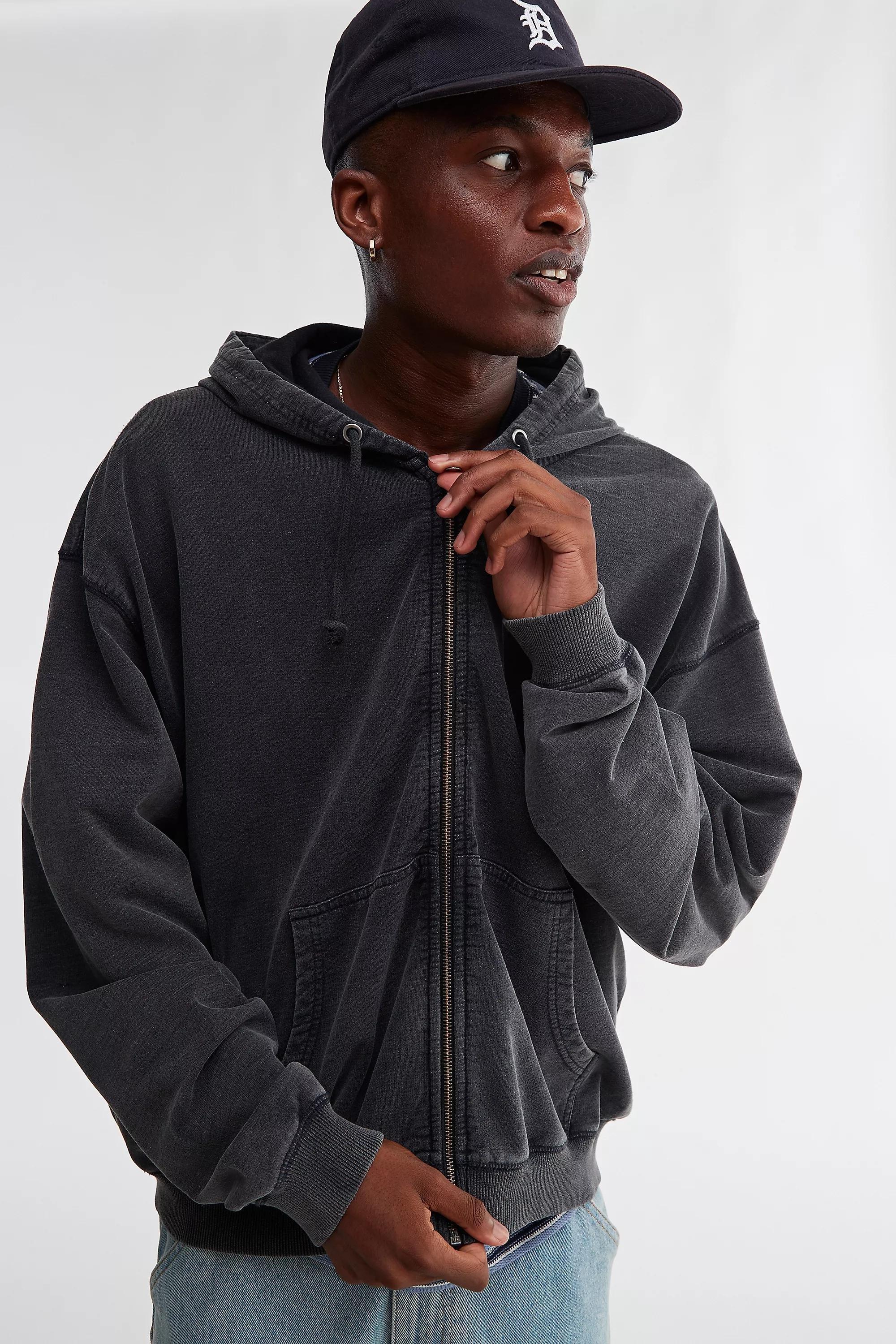 Urban Outfitters - Black Bdg Bonfire Zip-Through Hoodie