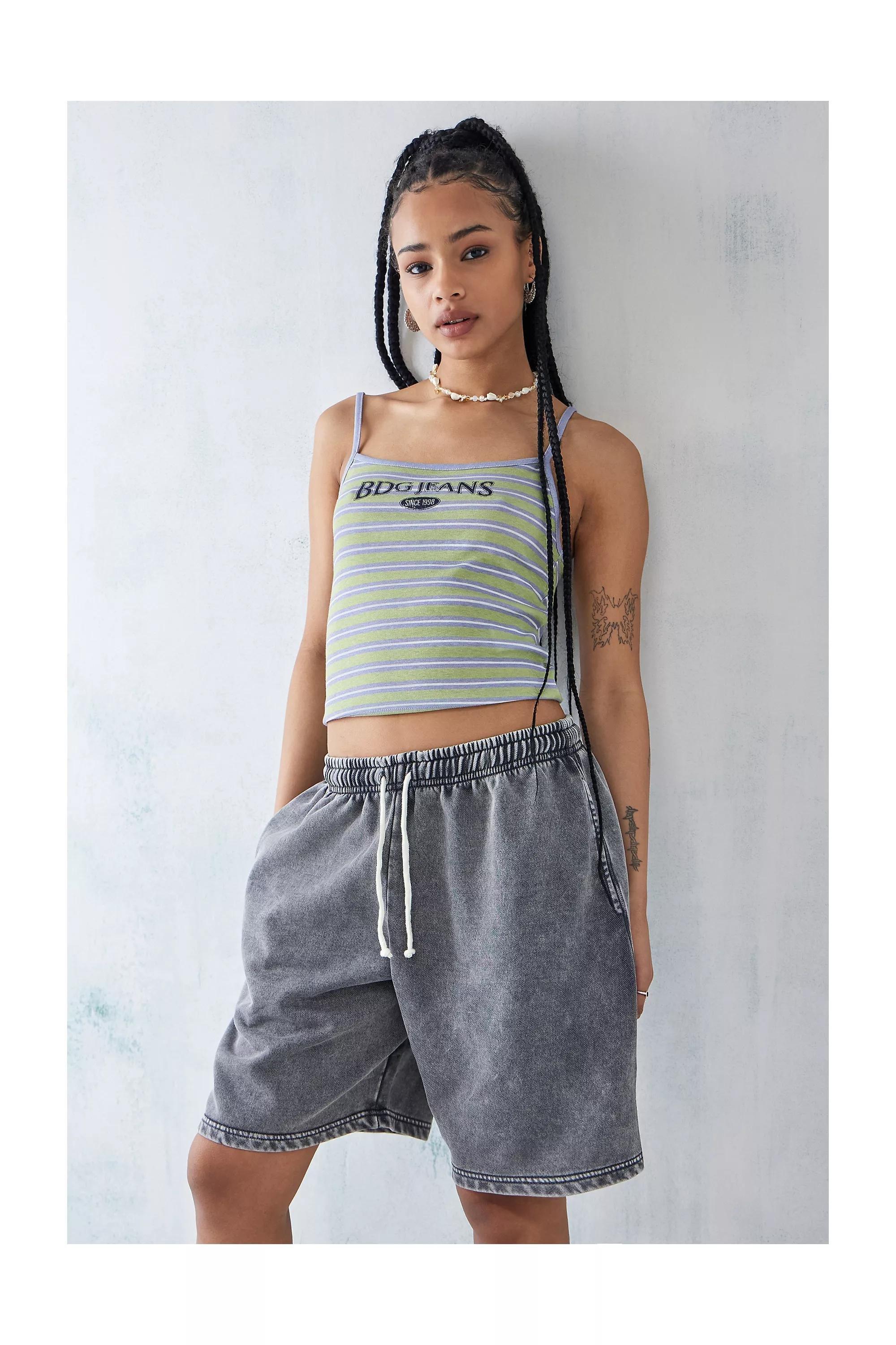 Urban Outfitters Grey Bdg Oversized Longline Jogger Shorts