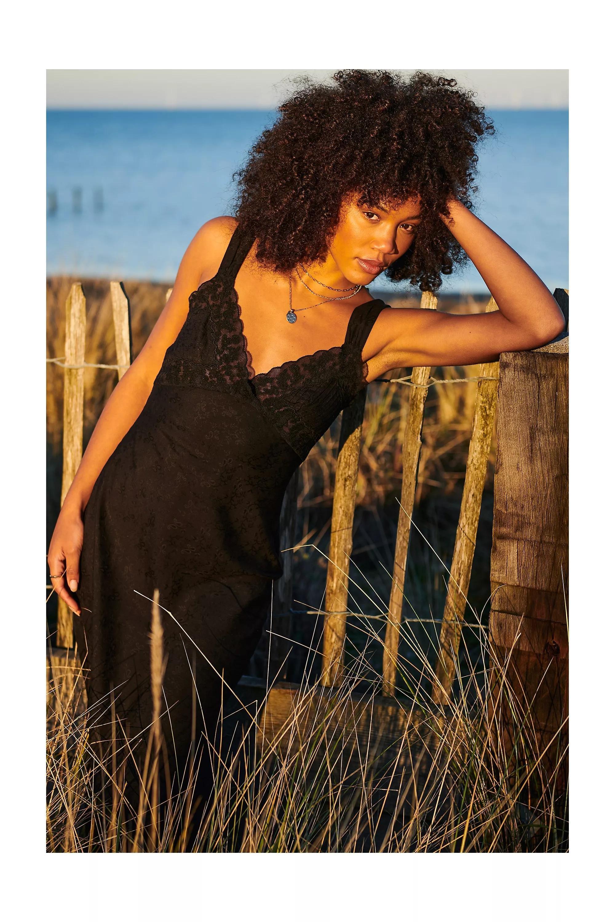 Urban outfitters outlet black slip dress