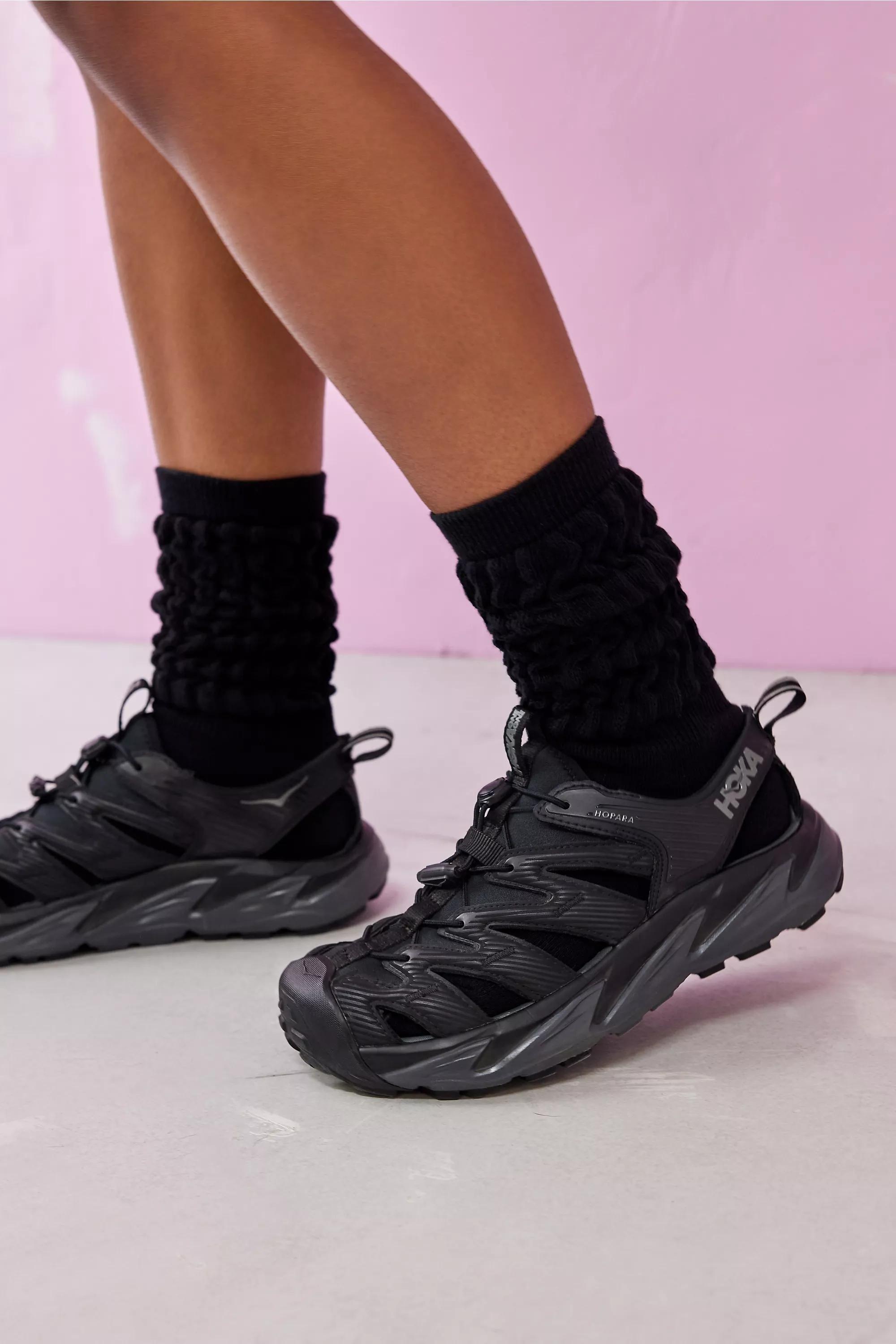 Black Ultra Ruched Sock, , large image number 0