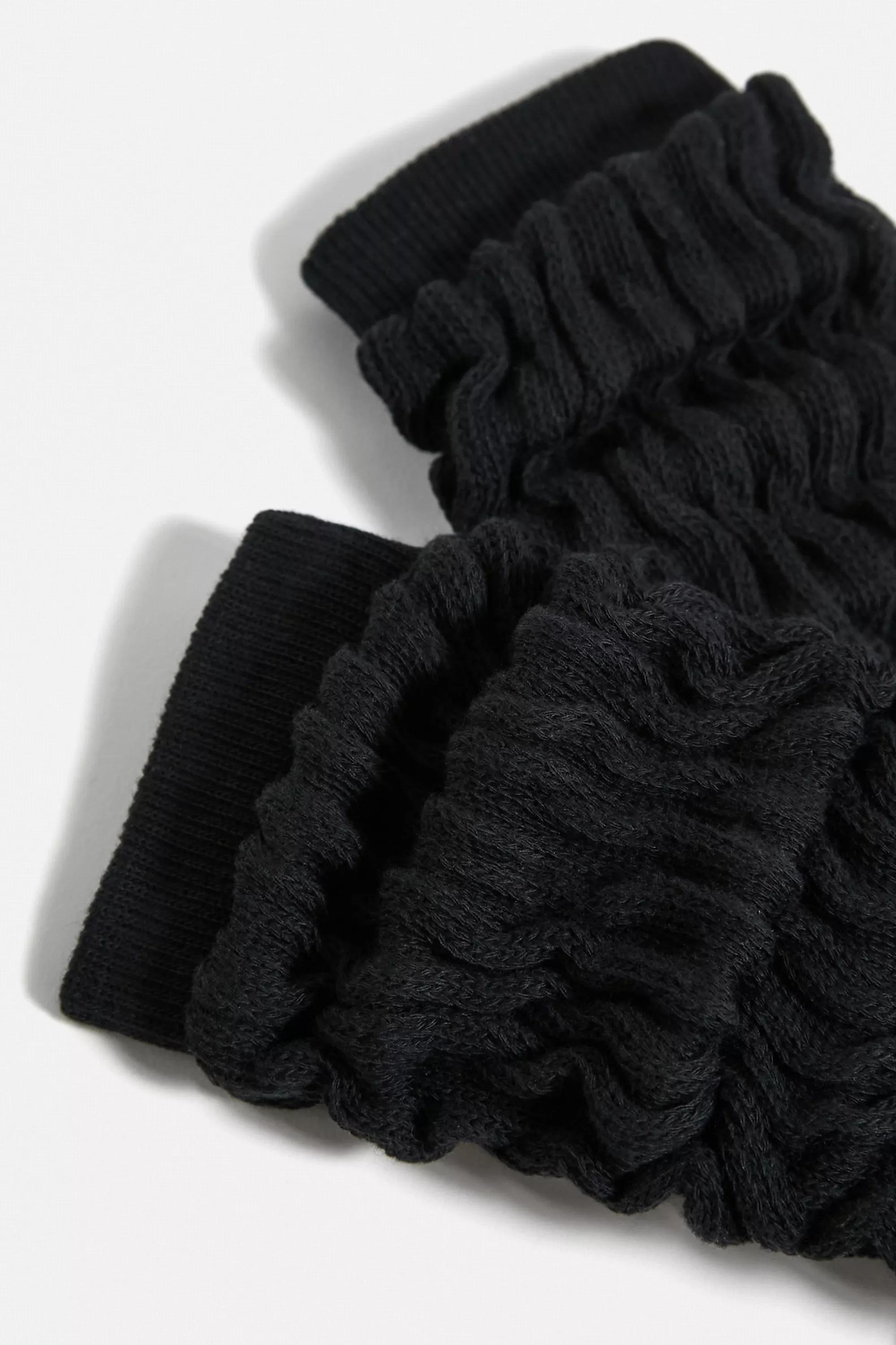 Black Ultra Ruched Sock, , large image number 2