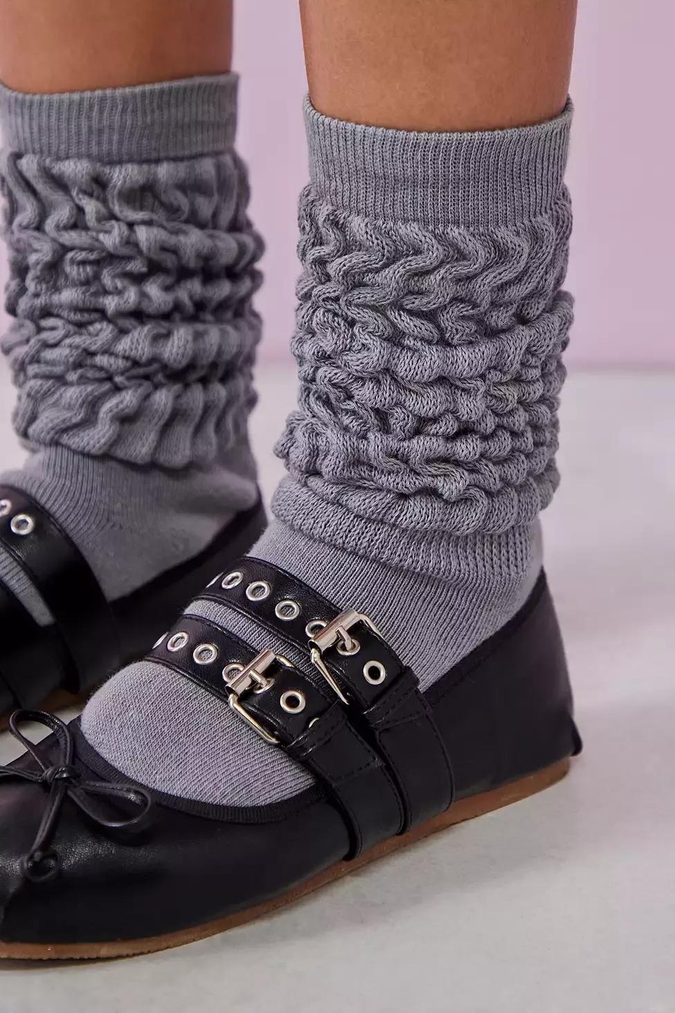 Grey Ultra Ruched Sock, , large image number 2