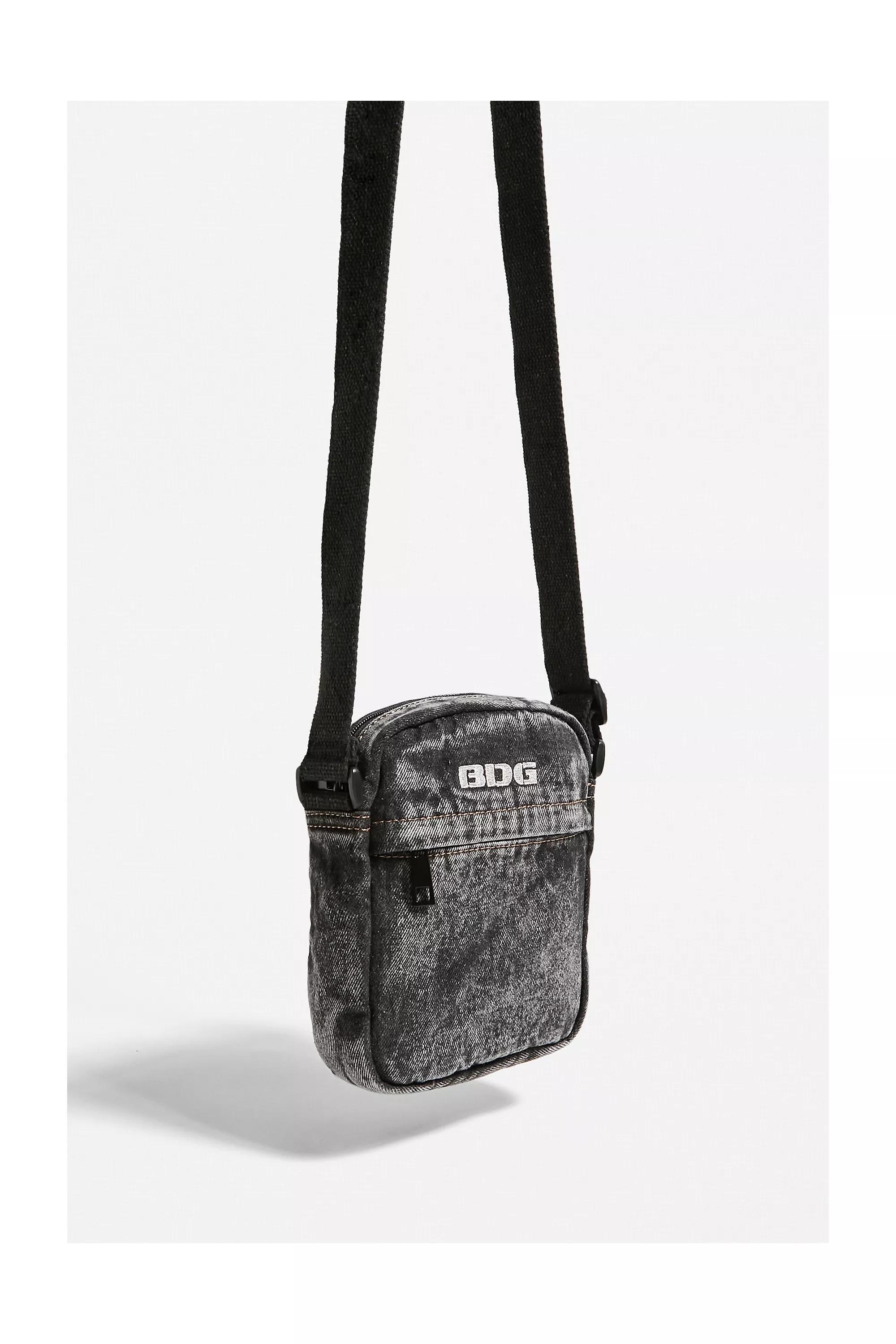 Black Bdg Tinted Denim Crossbody Bag, BLK, large image number 2