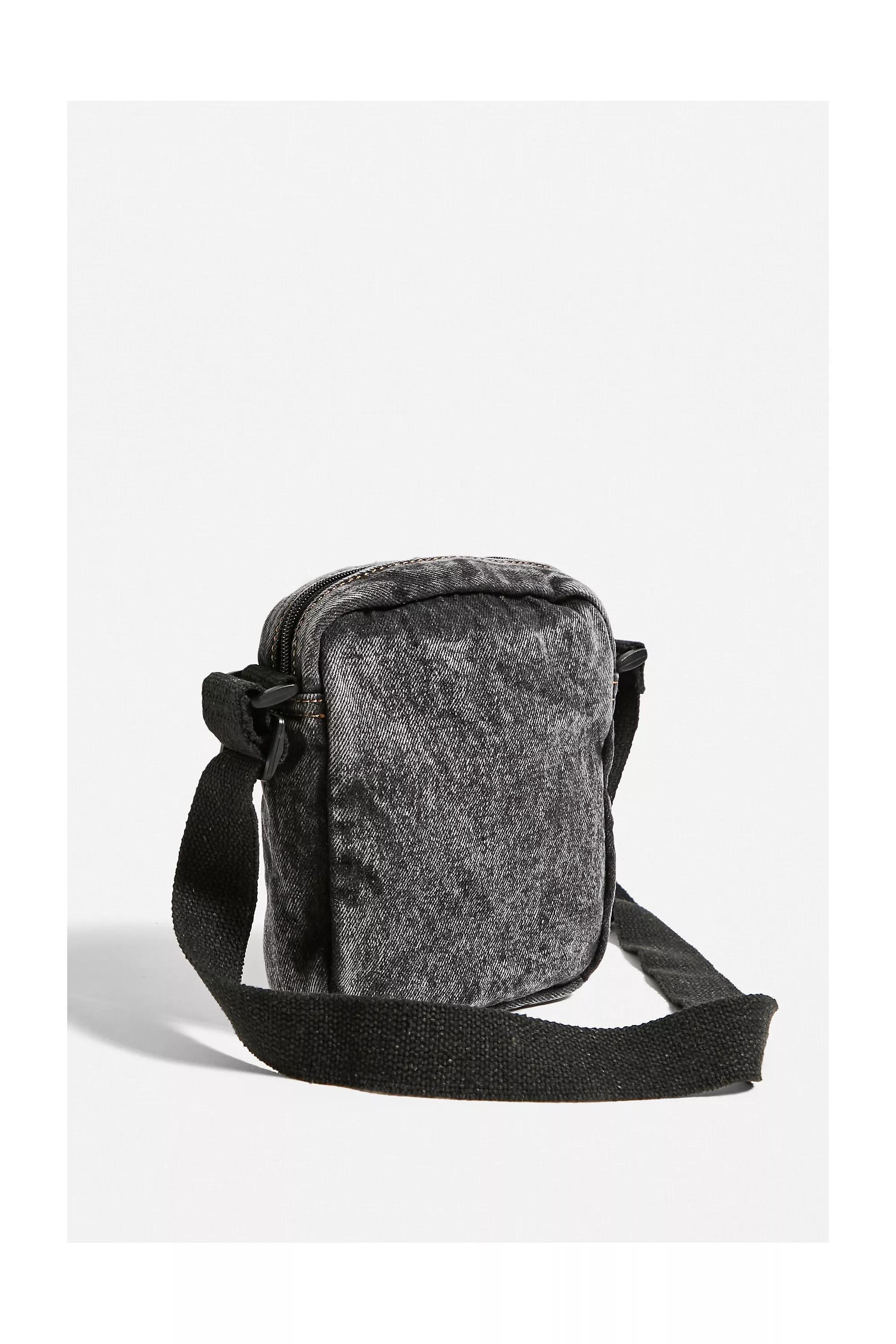 Black Bdg Tinted Denim Crossbody Bag, BLK, large image number 3