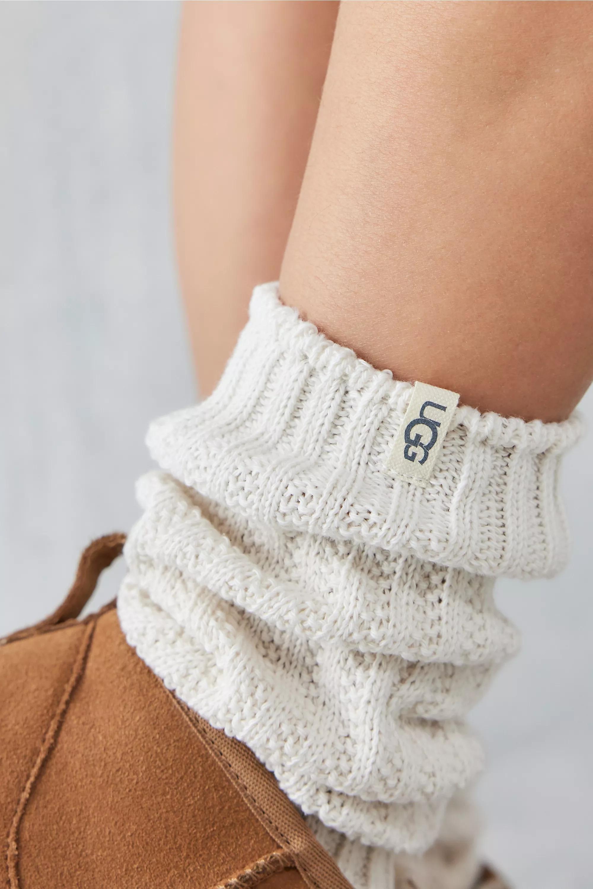 Cream Ugg Tyla Slouchy Crew Socks, , large image number 0