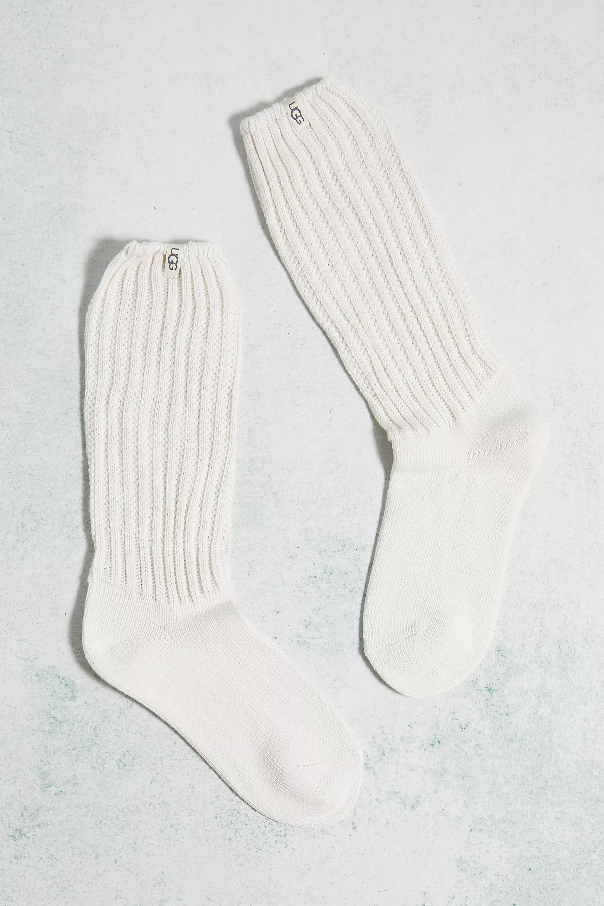 Cream Ugg Tyla Slouchy Crew Socks, , large image number 2