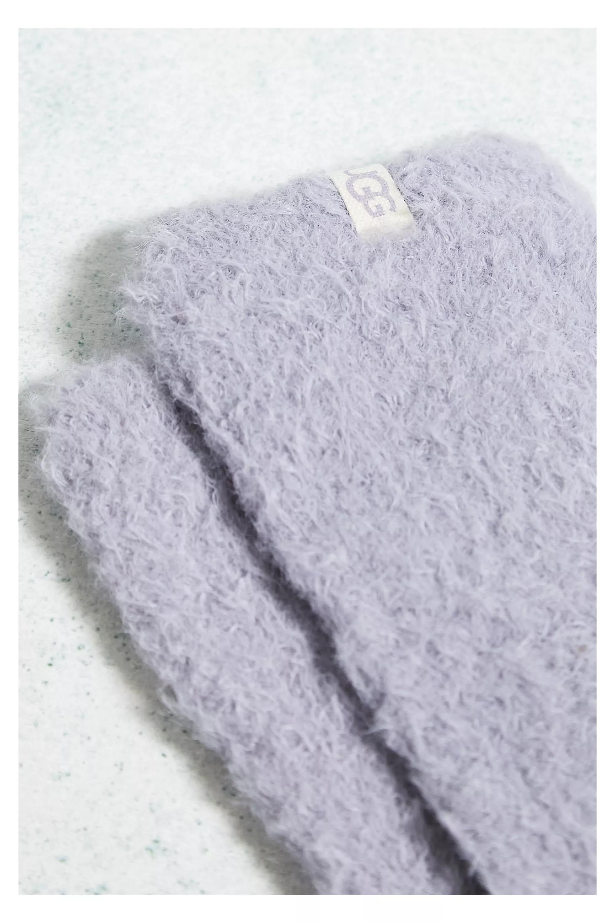 Grey Teddi Cozy Crew Socks, , large image number 2