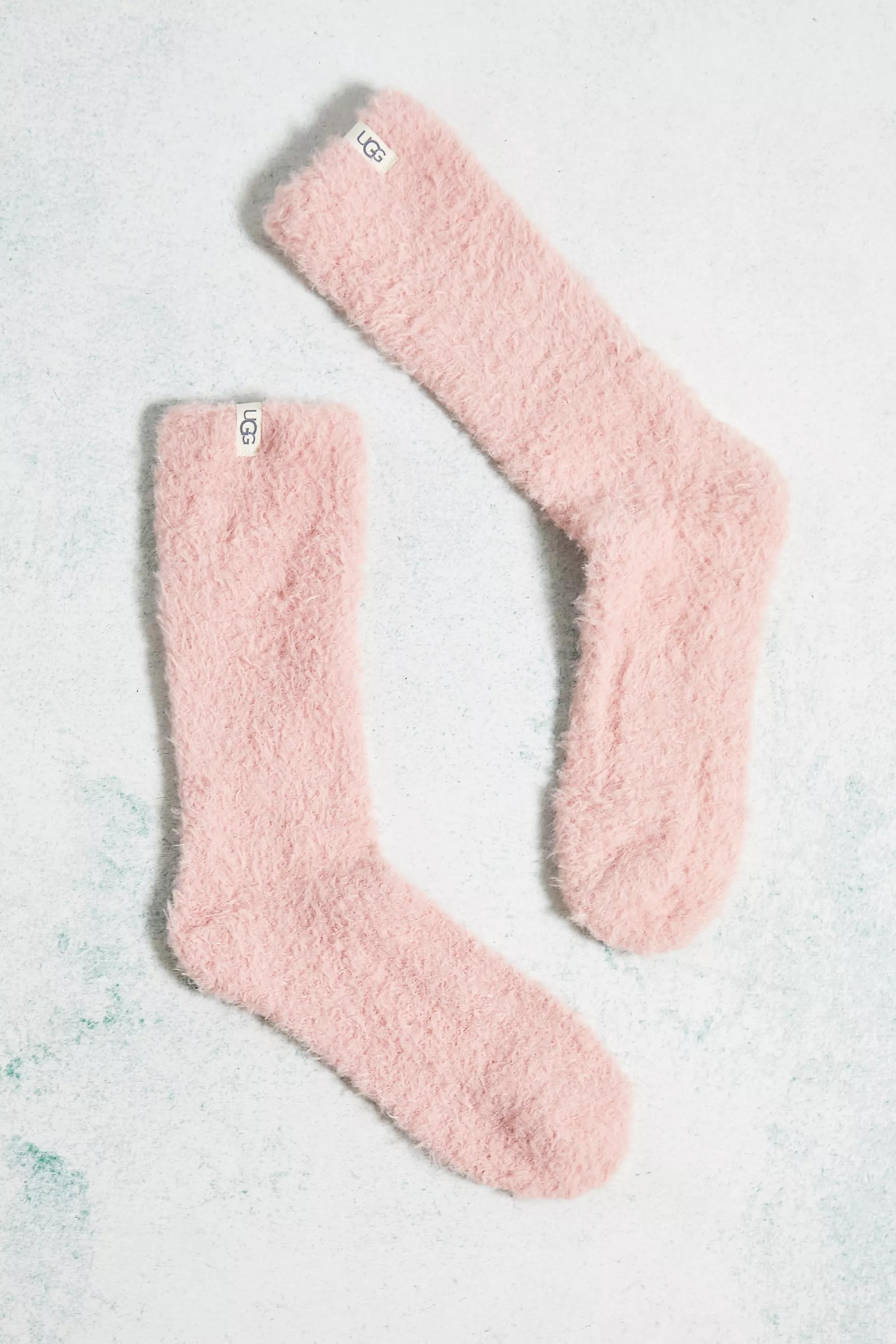 Pink Ugg Teddi Cozy Crew Socks, , large image number 1